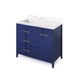 Jeffrey Alexander VKITKAT42R-QUARTZ Katara 42 Free Standing Vanity