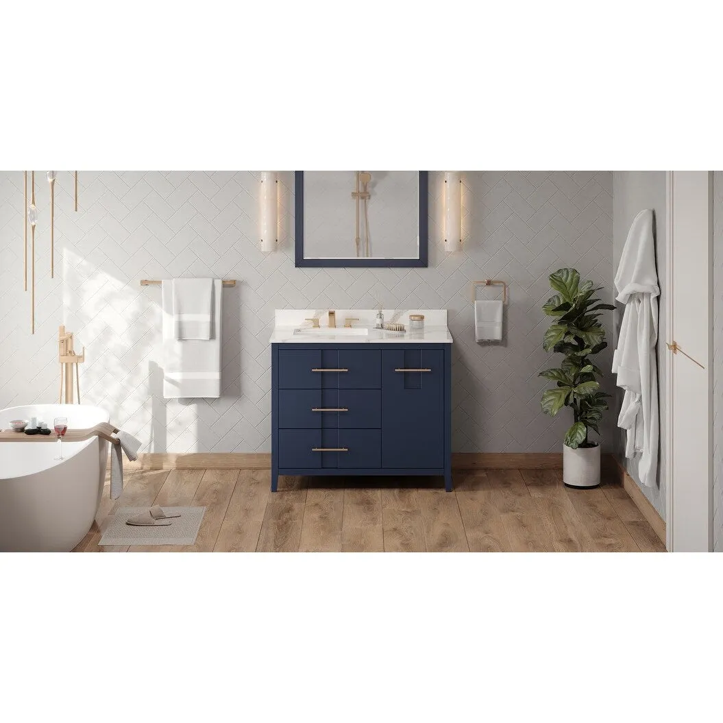 Jeffrey Alexander VKITKAT42R-QUARTZ Katara 42 Free Standing Vanity
