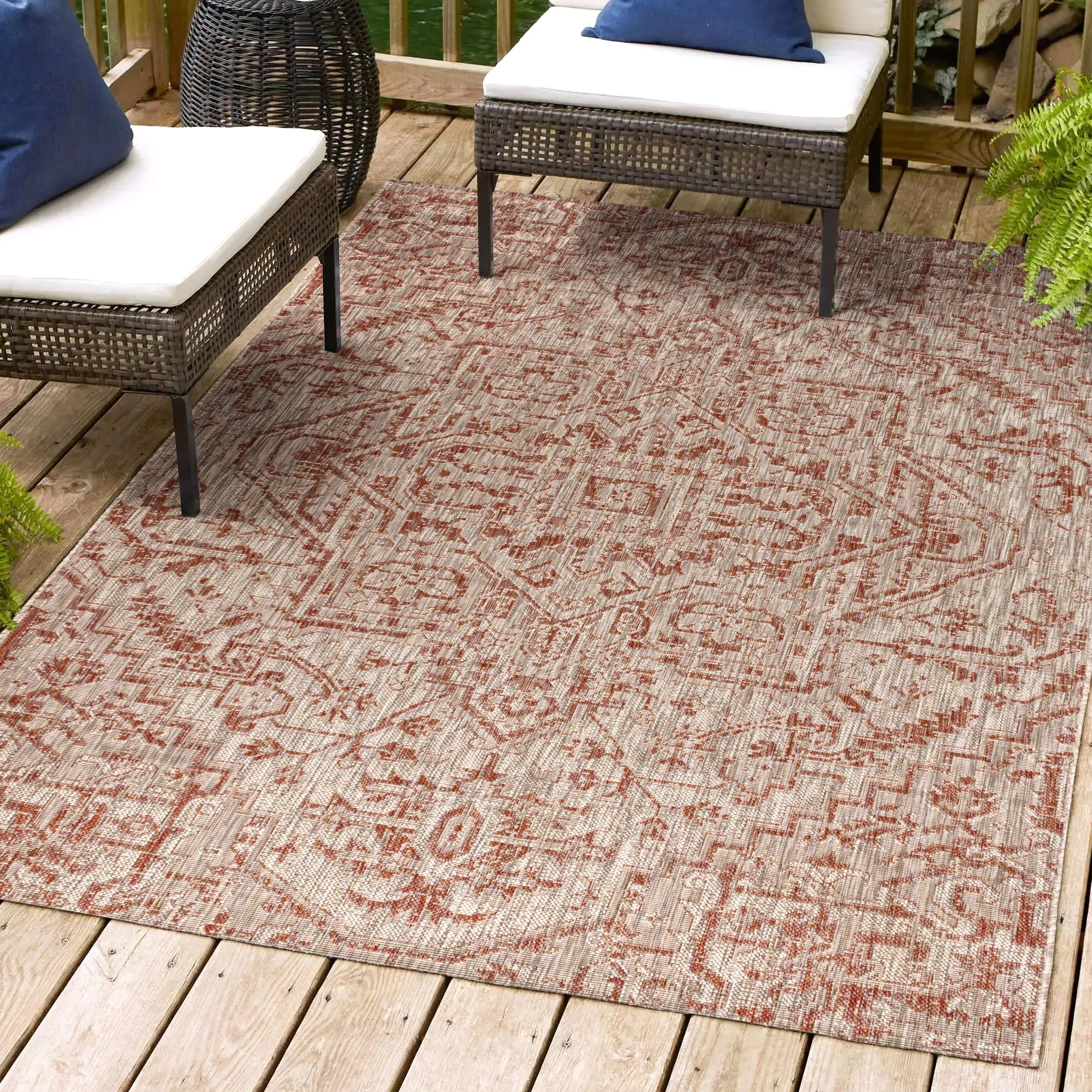 JONATHAN Y Charleston Medallion Indoor/Outdoor Area Rug