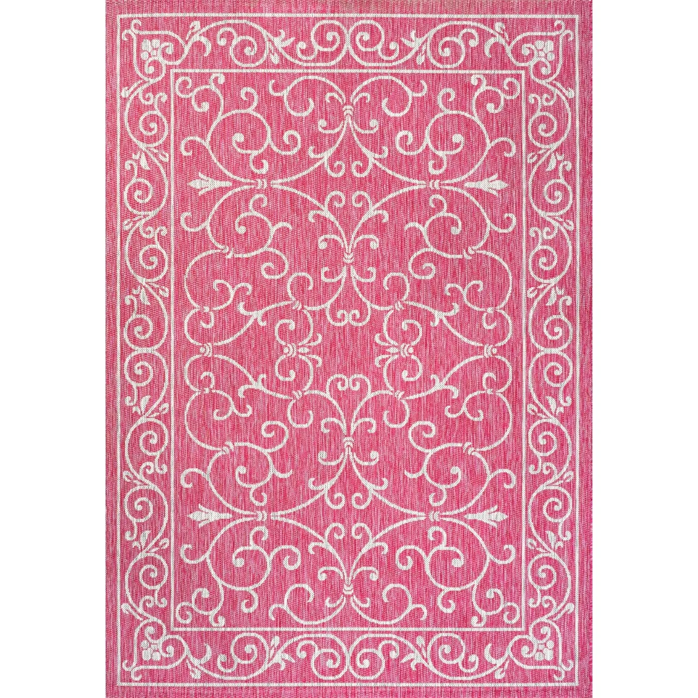 JONATHAN Y Filigree Textured Weave Indoor/Outdoor Area Rug