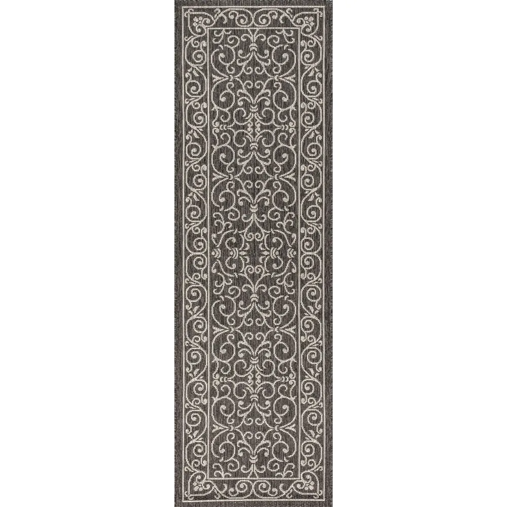 JONATHAN Y Filigree Textured Weave Indoor/Outdoor Area Rug