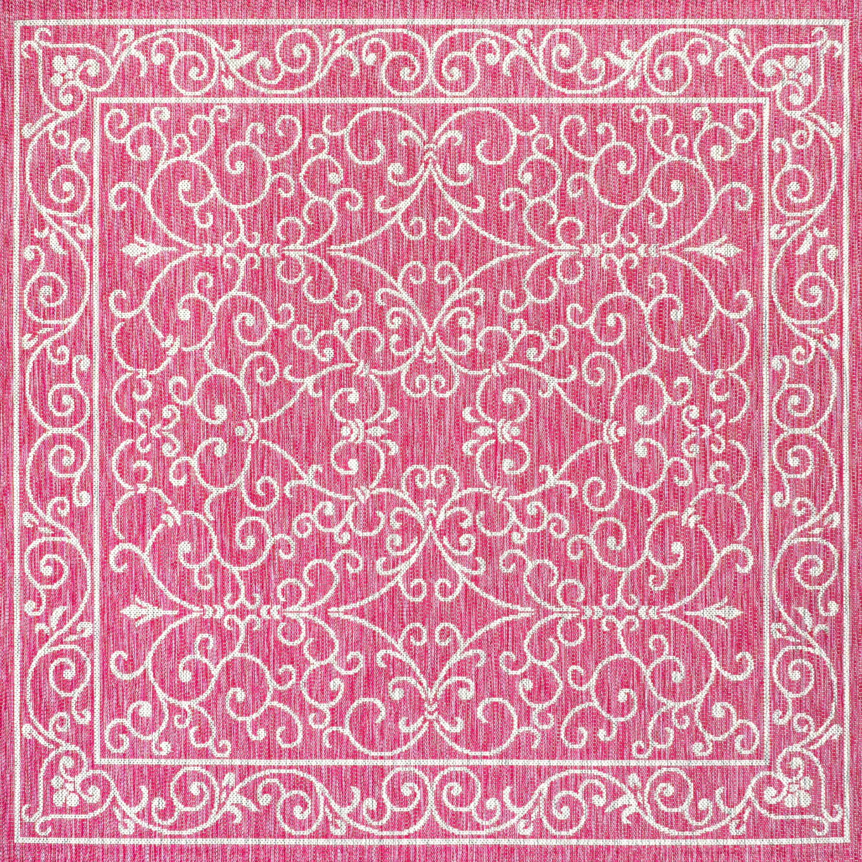 JONATHAN Y Filigree Textured Weave Indoor/Outdoor Area Rug