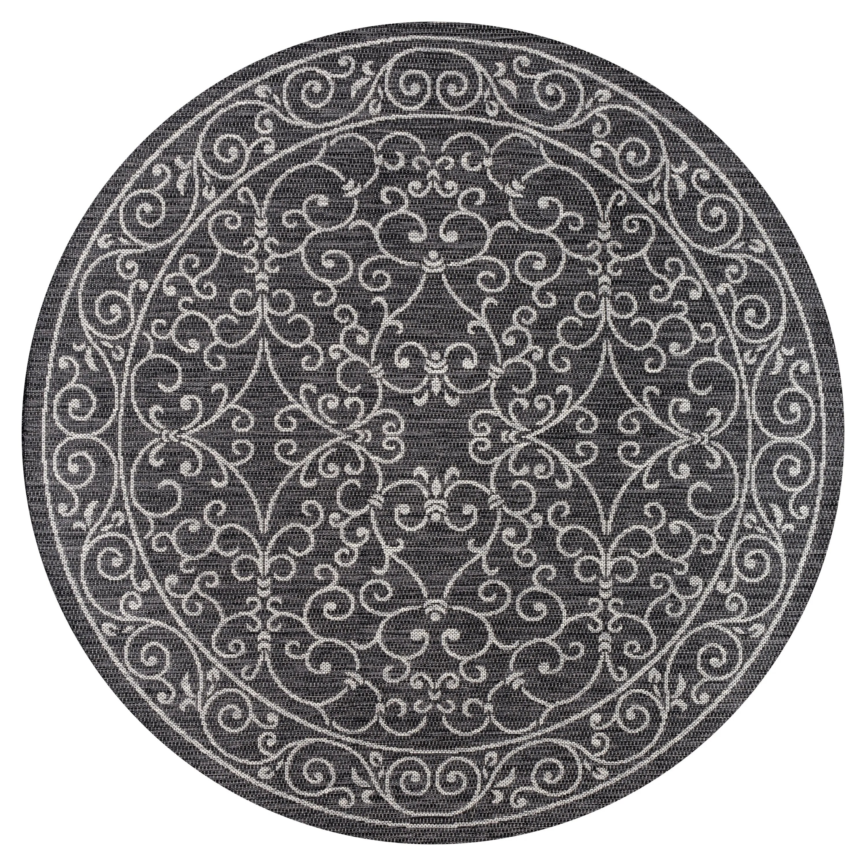JONATHAN Y Filigree Textured Weave Indoor/Outdoor Area Rug