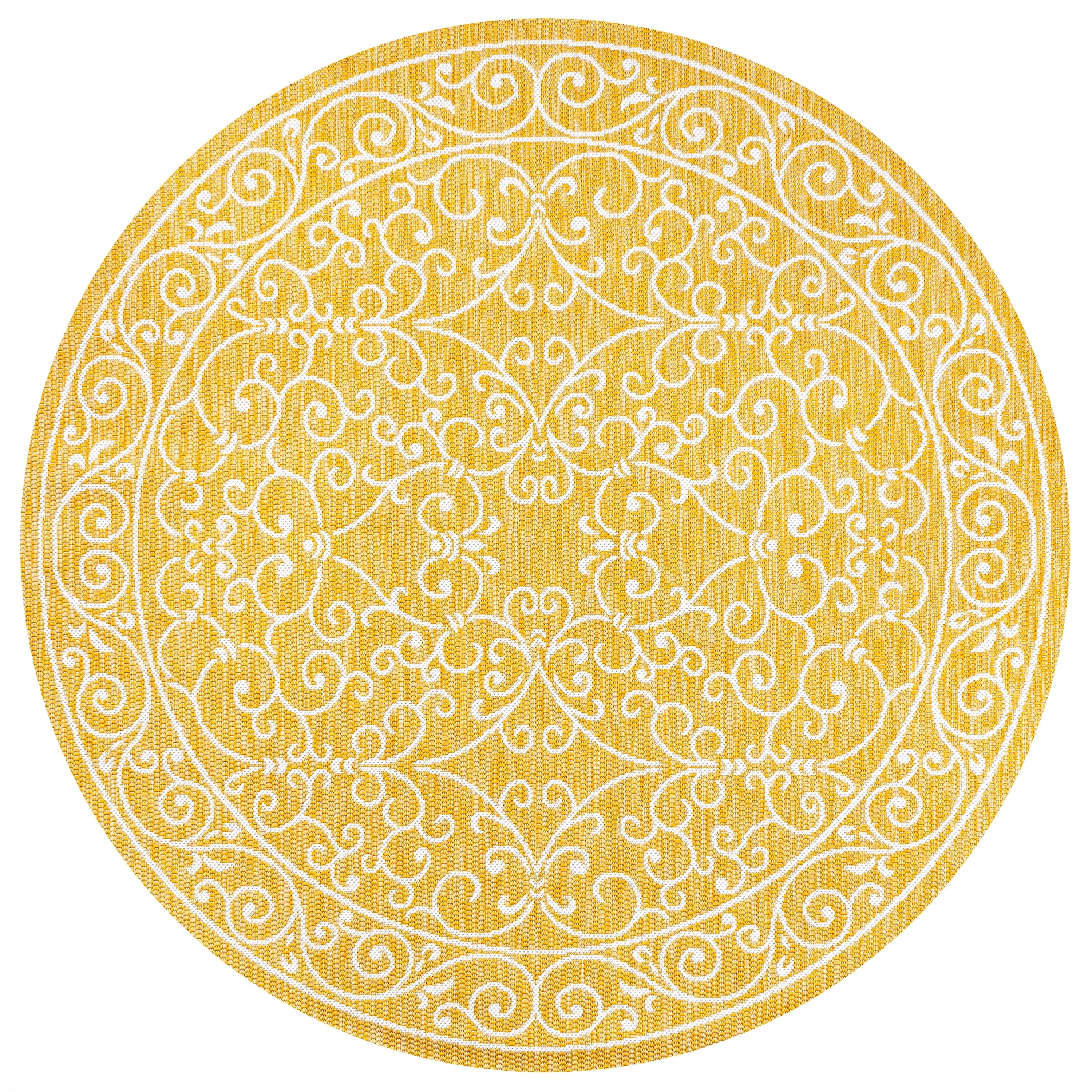 JONATHAN Y Filigree Textured Weave Indoor/Outdoor Area Rug