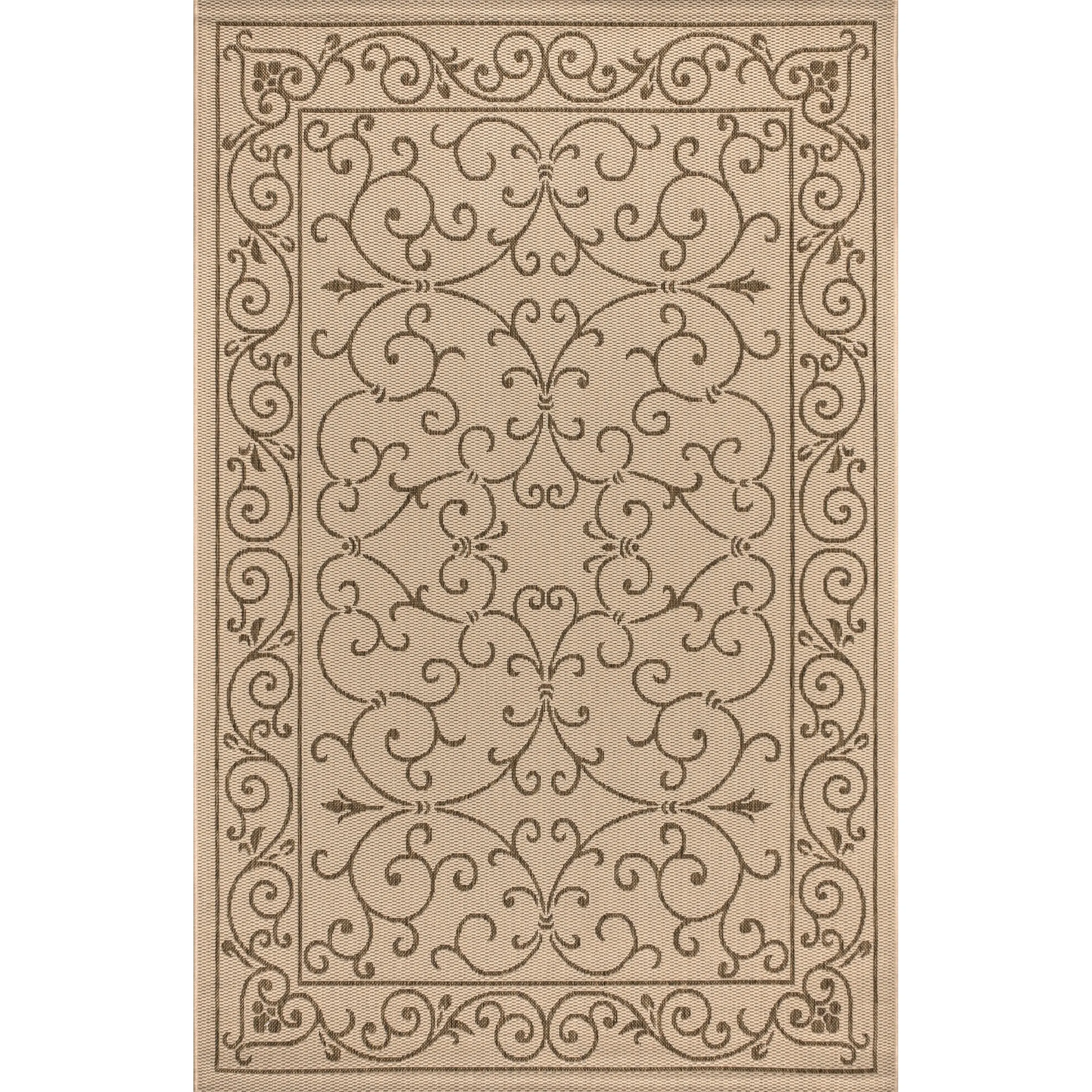 JONATHAN Y Filigree Textured Weave Indoor/Outdoor Area Rug