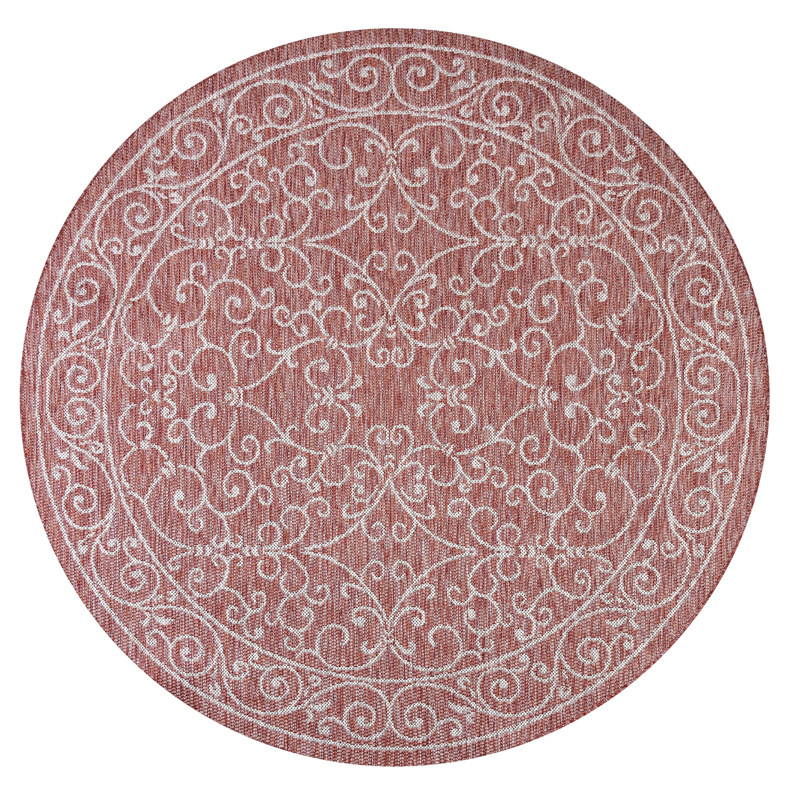 JONATHAN Y Filigree Textured Weave Indoor/Outdoor Area Rug