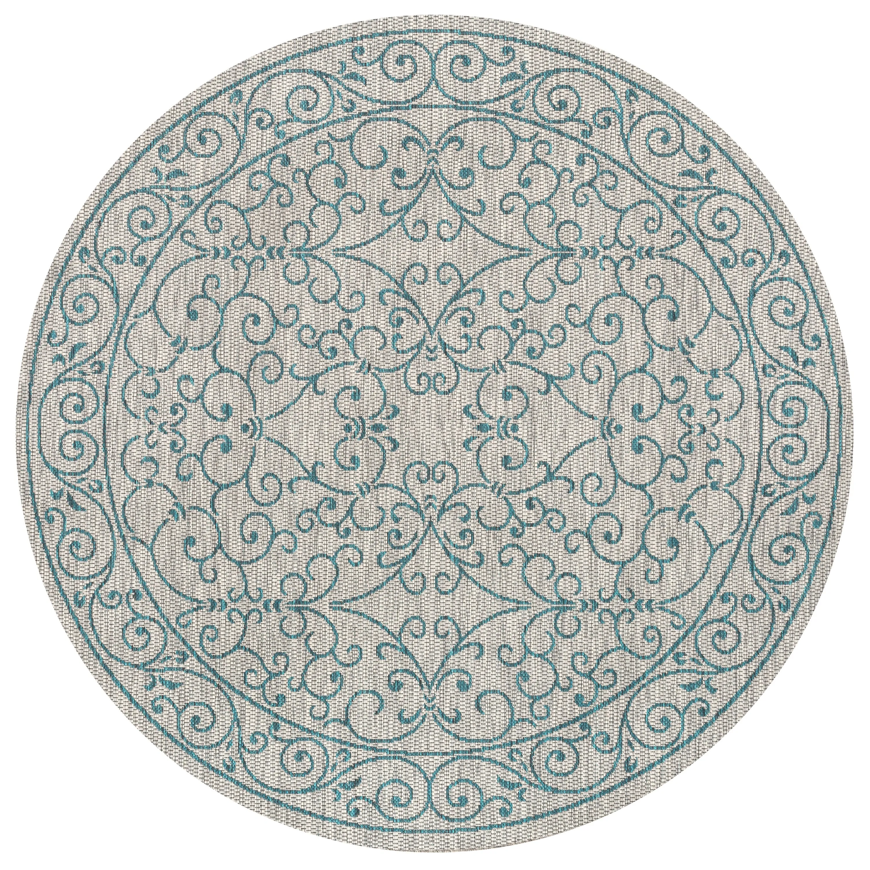 JONATHAN Y Filigree Textured Weave Indoor/Outdoor Area Rug