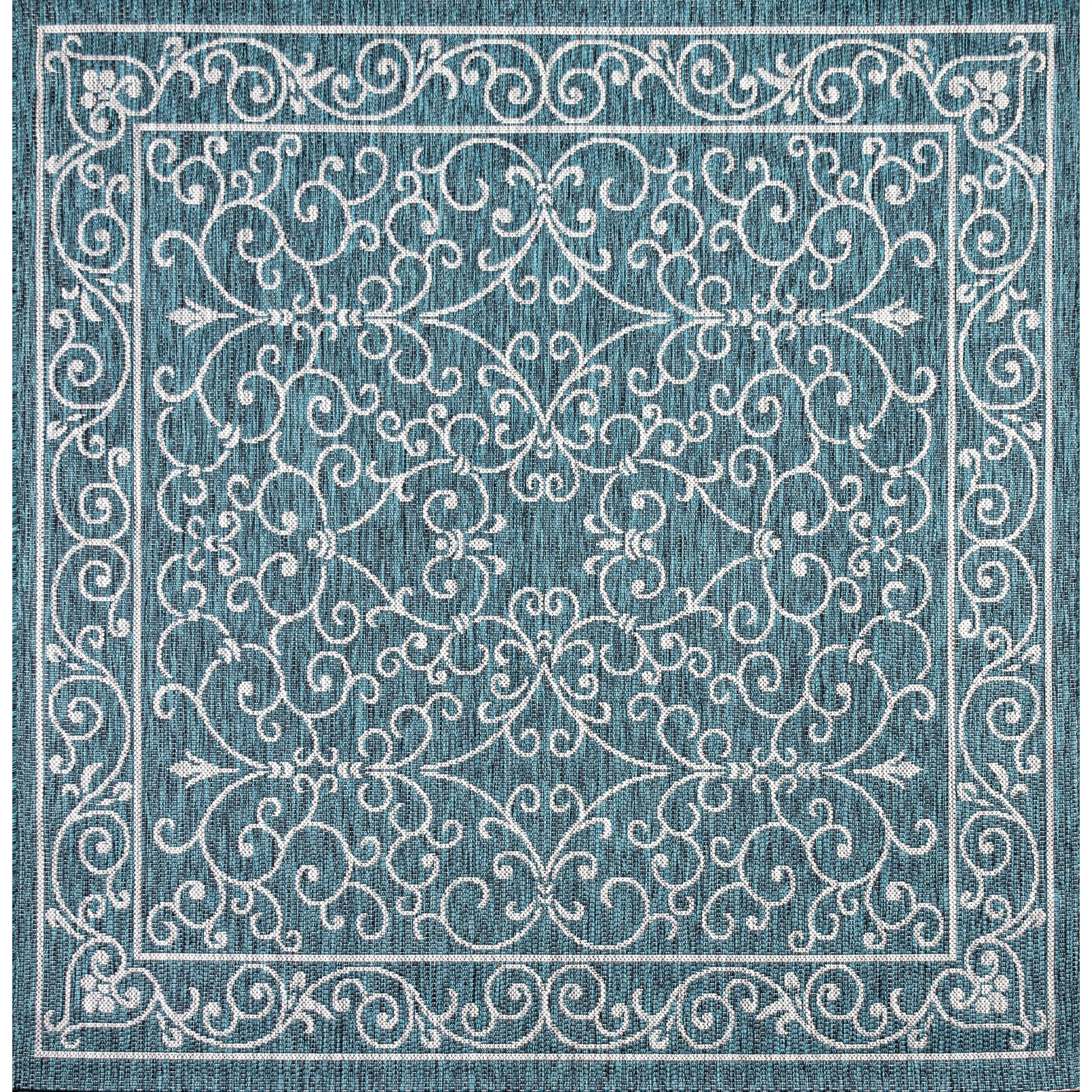 JONATHAN Y Filigree Textured Weave Indoor/Outdoor Area Rug
