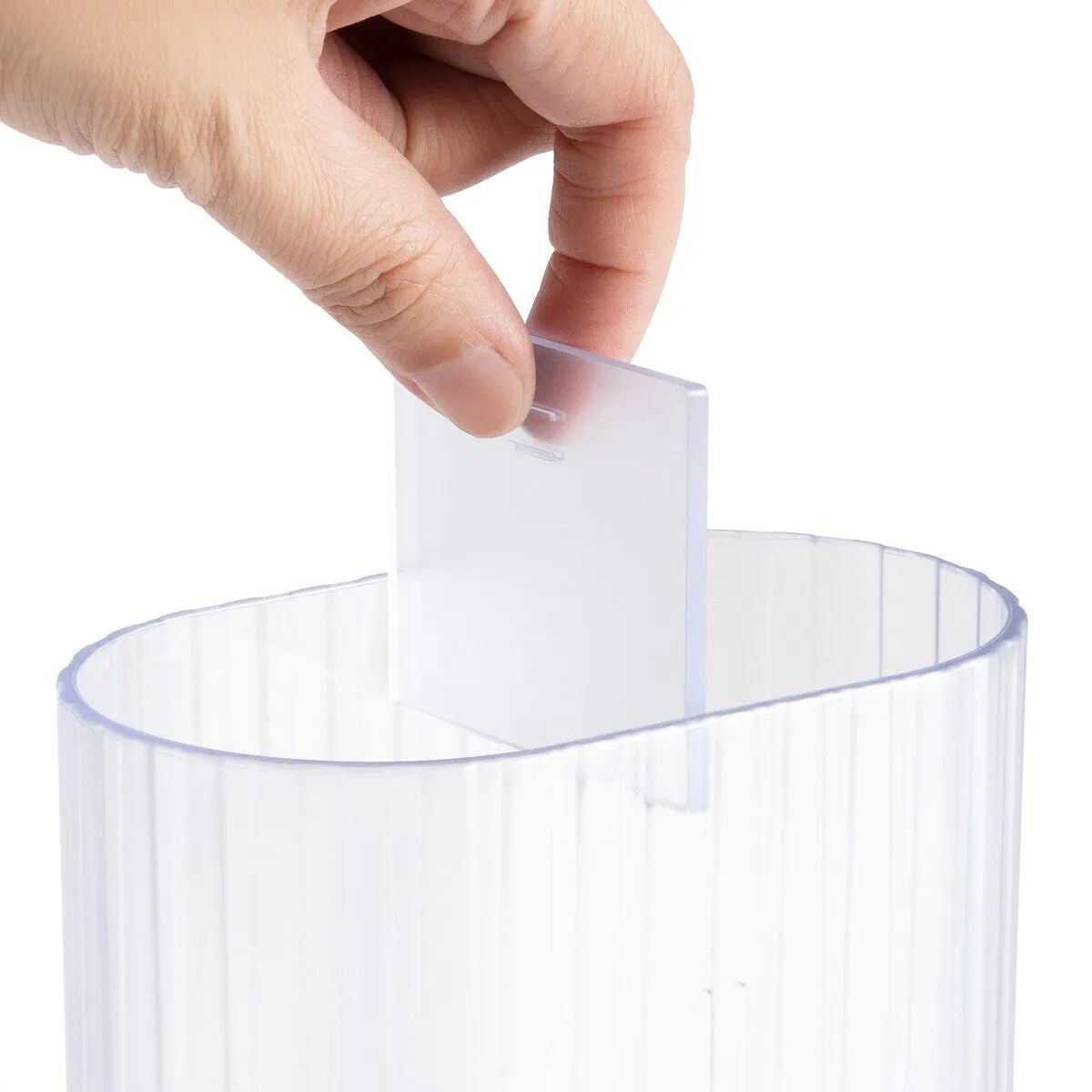 Kaliman Frosted Clear Plastic Toothbrush Holder - Frosted Clear
