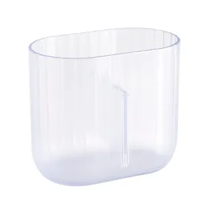 Kaliman Frosted Clear Plastic Toothbrush Holder - Frosted Clear