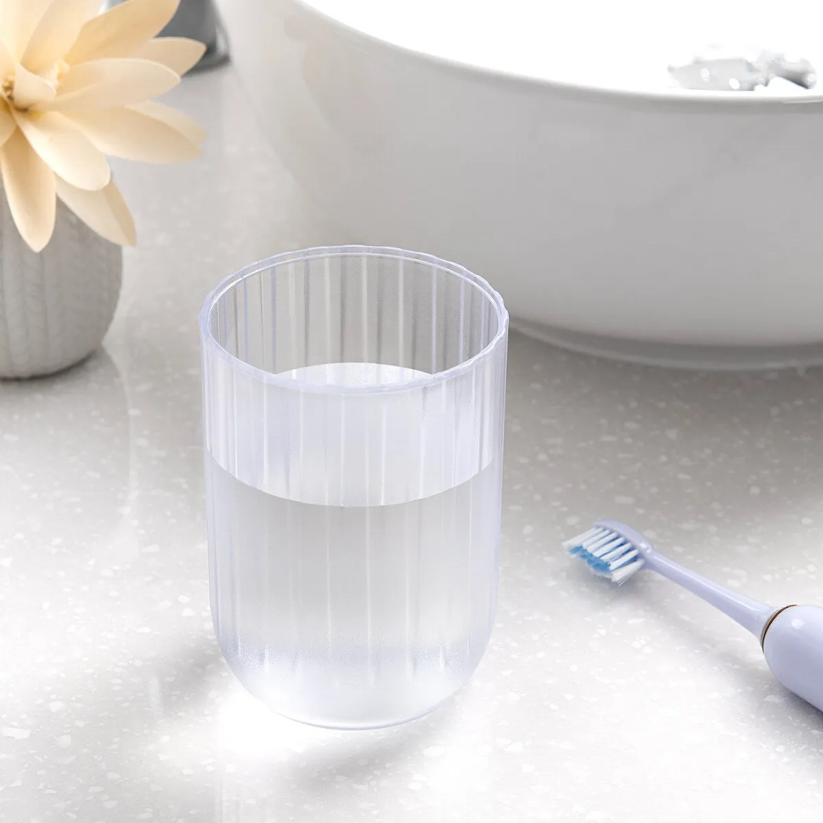 Kaliman Frosted Clear Plastic Tumbler - Frosted Clear