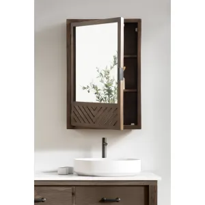 Kate and Laurel Mezzeta Bathroom Cabinet with Mirror