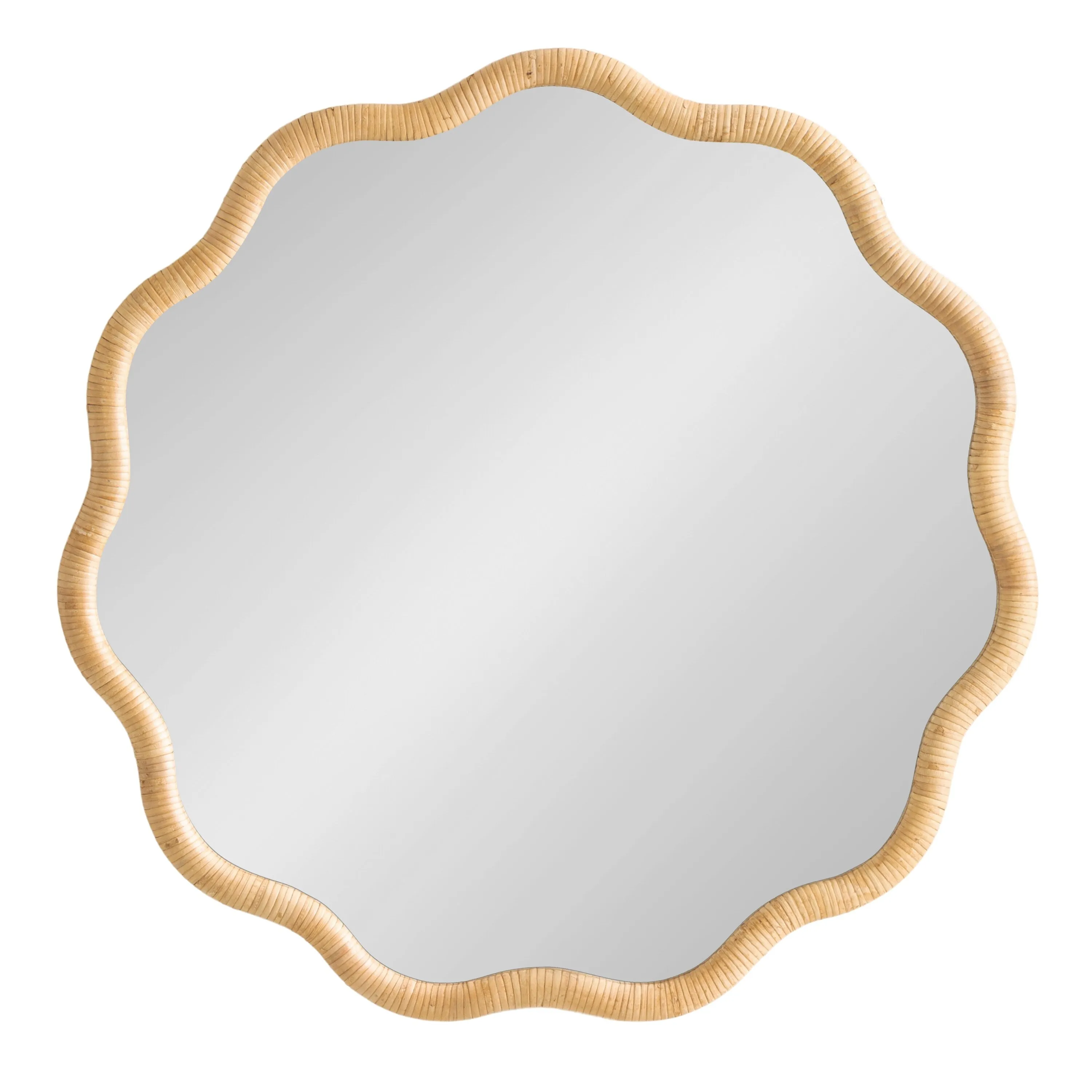 Kate and Laurel Rahfy Scallop Framed Wall Mirror - 26x26