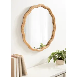 Kate and Laurel Rahfy Scallop Framed Wall Mirror - 26x26