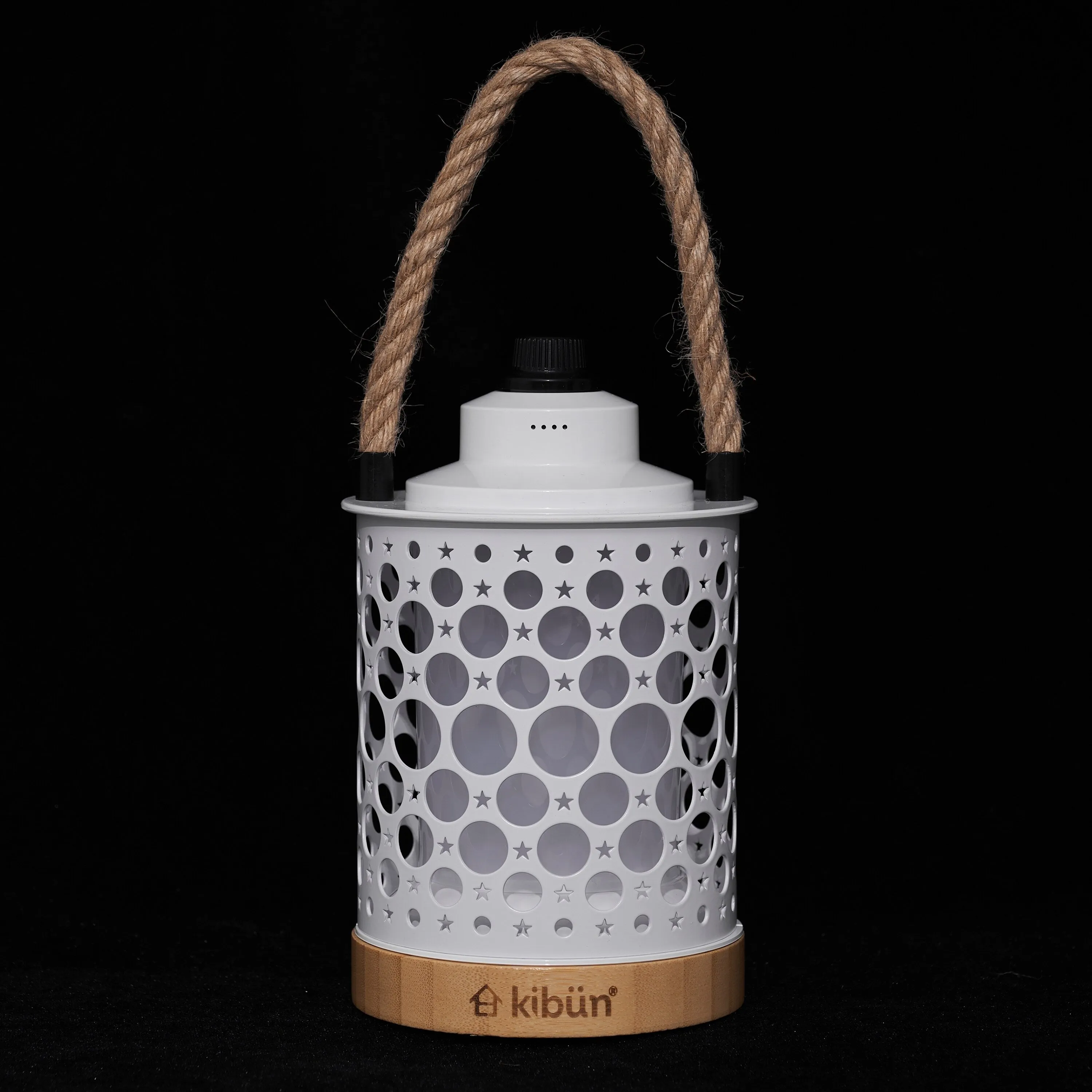 Kibun by Bulbrite Stargaze Cordless LED Outdoor Table Lamp with Dimmer. 3-Level Brightness with Dual Power Source