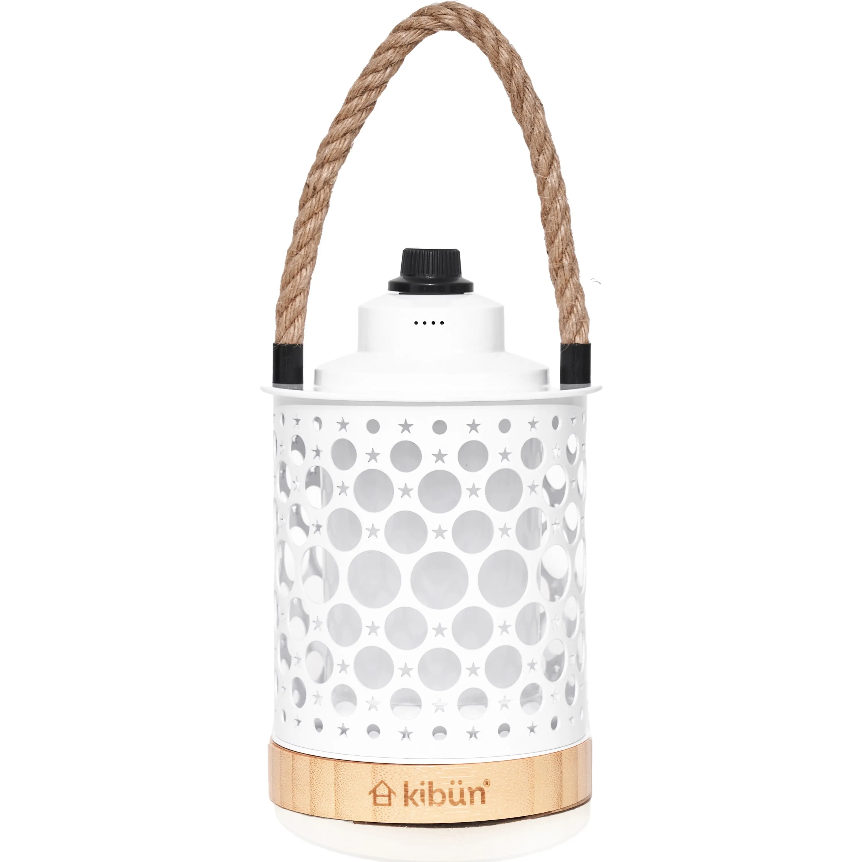 Kibun by Bulbrite Stargaze Cordless LED Outdoor Table Lamp with Dimmer. 3-Level Brightness with Dual Power Source
