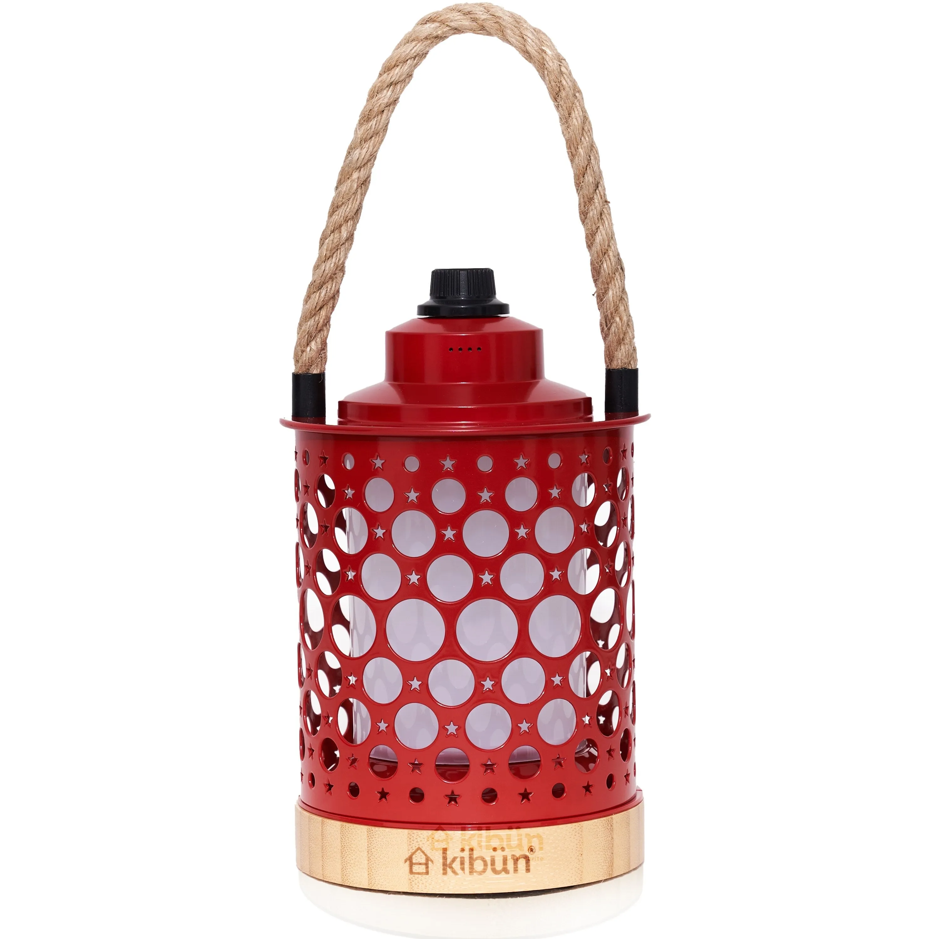 Kibun by Bulbrite Stargaze Cordless LED Outdoor Table Lamp with Dimmer. 3-Level Brightness with Dual Power Source