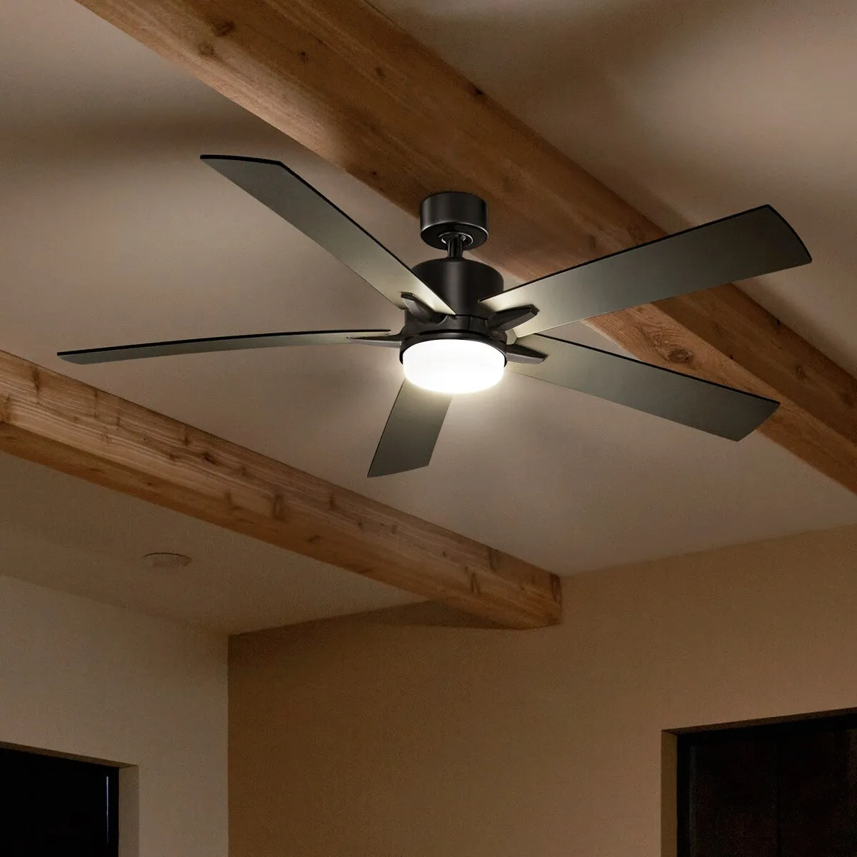 Kichler 330060 Lucian 60 5 Blade Indoor LED Ceiling Fan with Wall