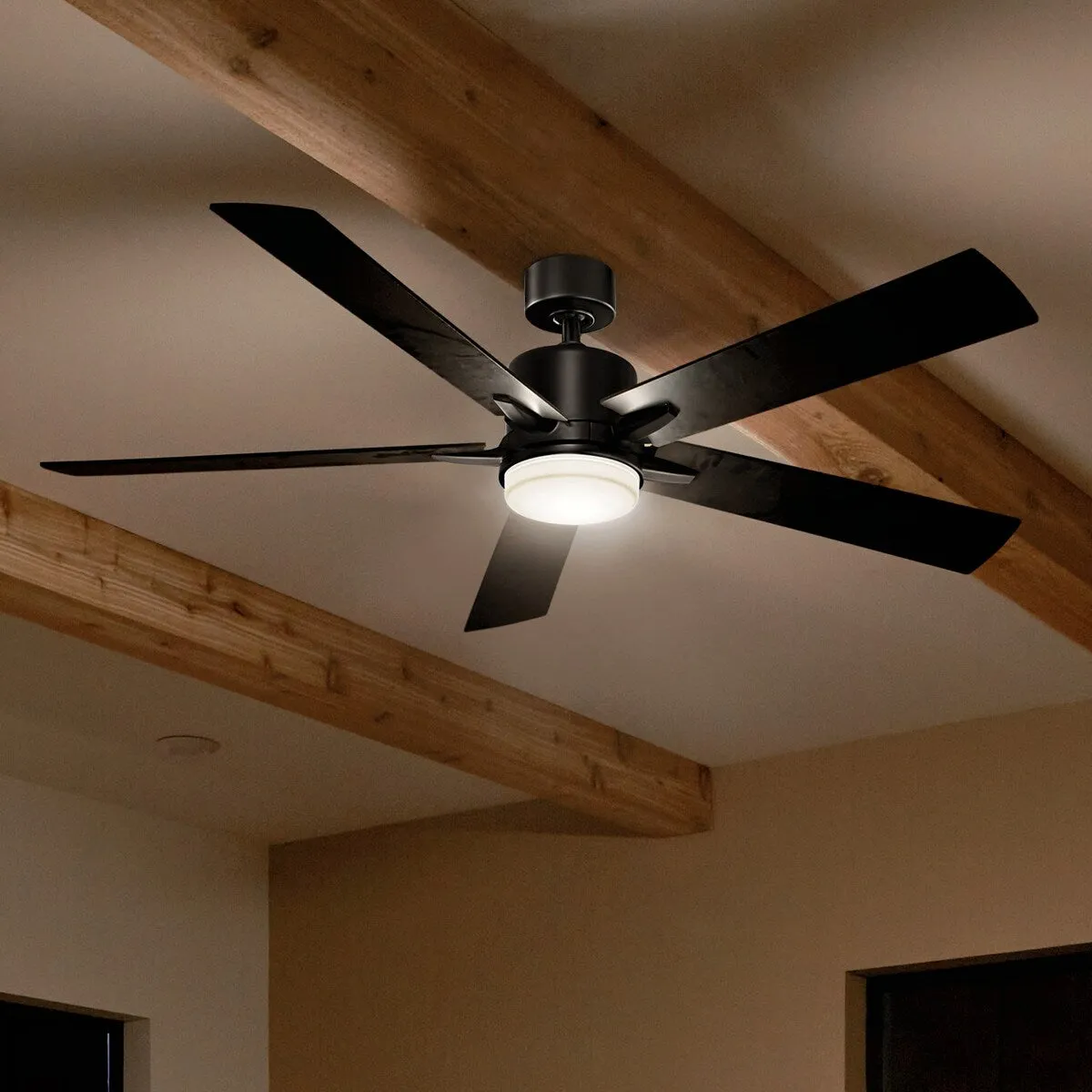 Kichler 330060 Lucian 60 5 Blade Indoor LED Ceiling Fan with Wall