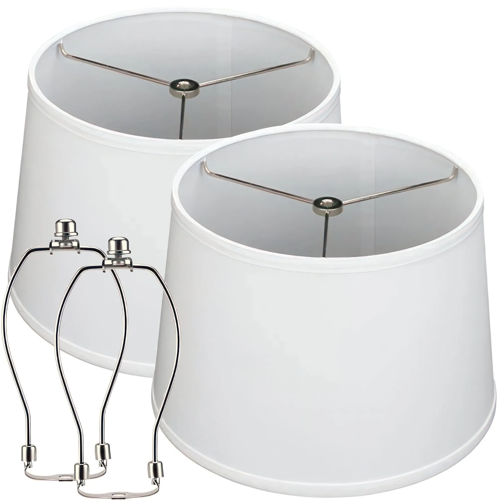 Lamp Shades For Table Lamps - Hand-Crafted Natural Linen Fabric (10 Top x 12 Diam x 9 Tall)- Fits Most Light Fixtures