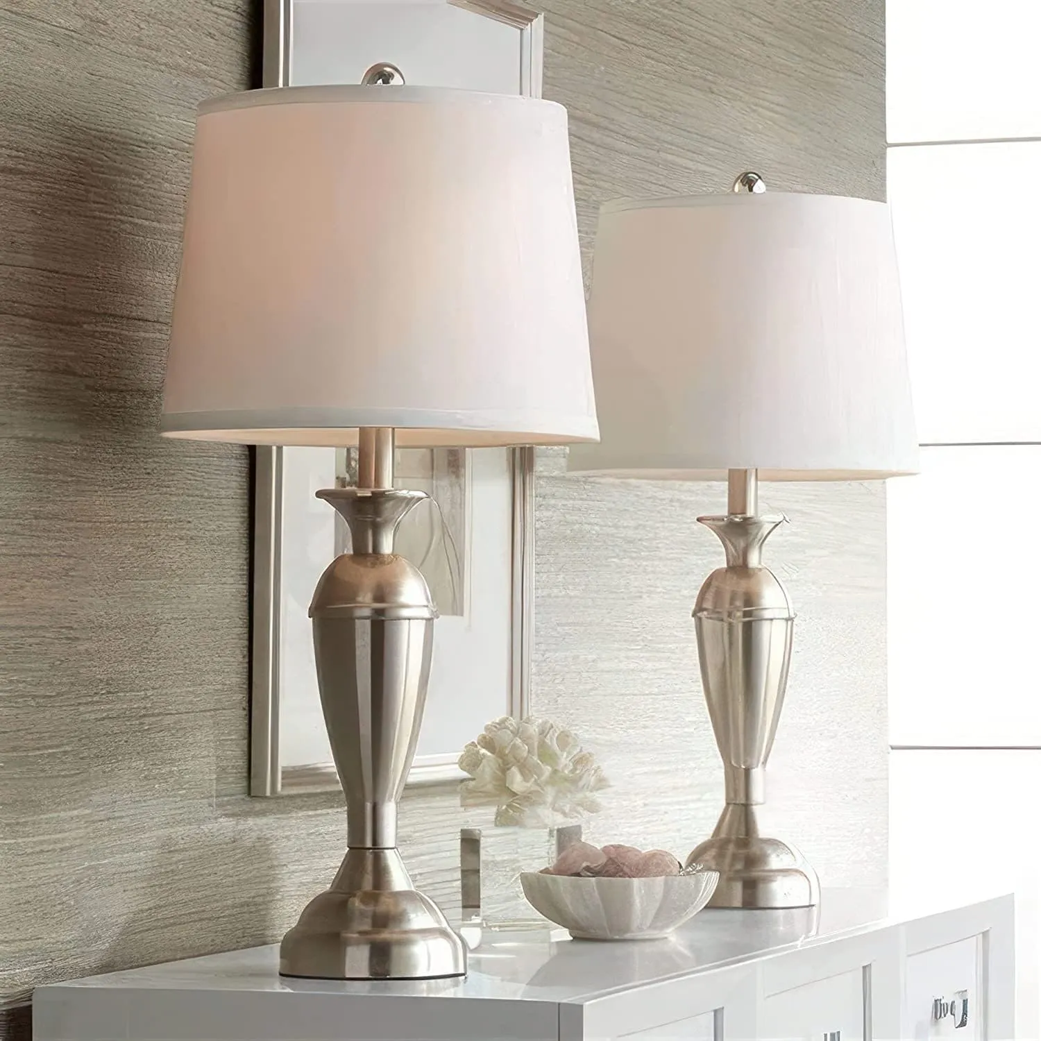 Lamp Shades For Table Lamps - Hand-Crafted Natural Linen Fabric (10 Top x 12 Diam x 9 Tall)- Fits Most Light Fixtures