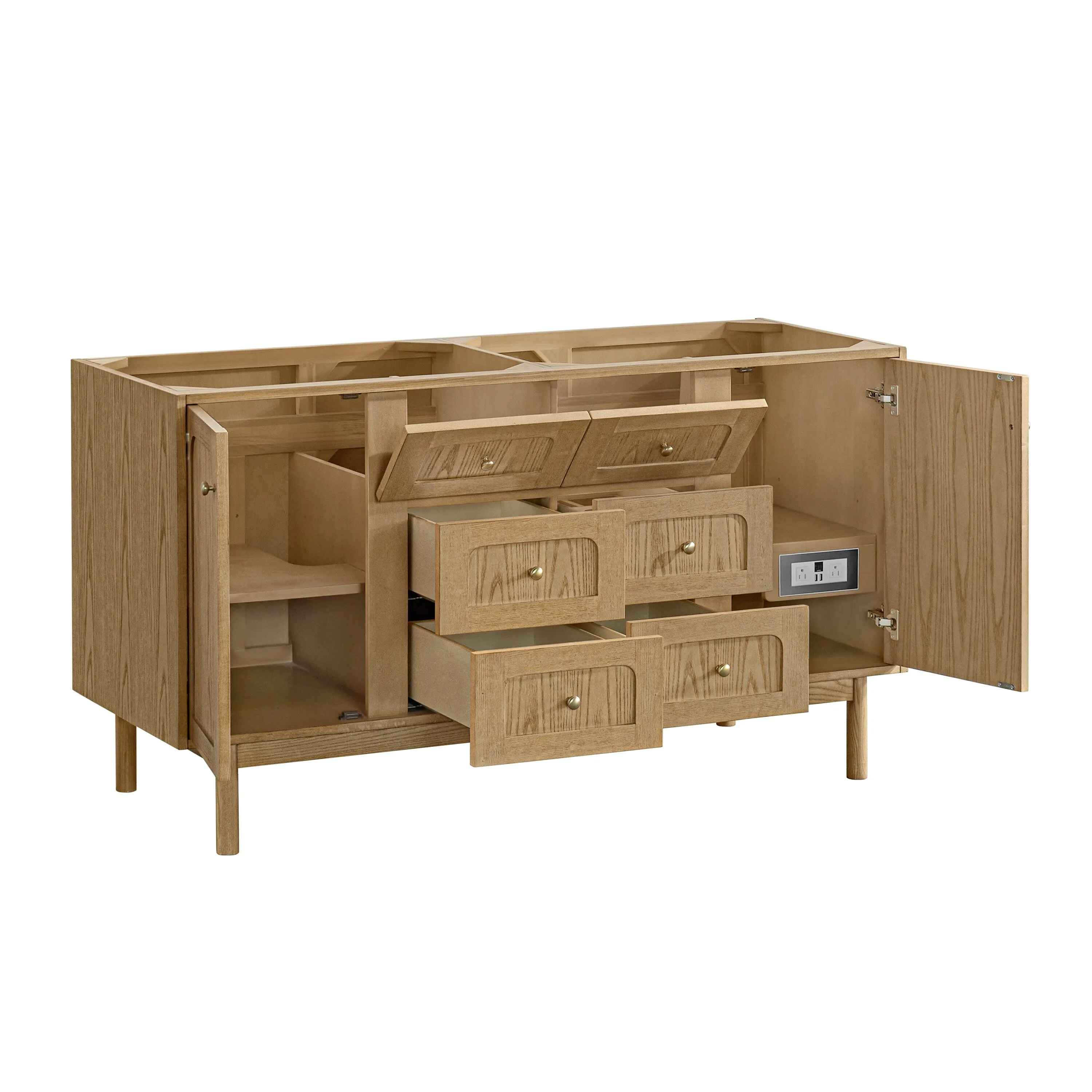 Laurent 60 Double Vanity. Light Natural Oak - 60D