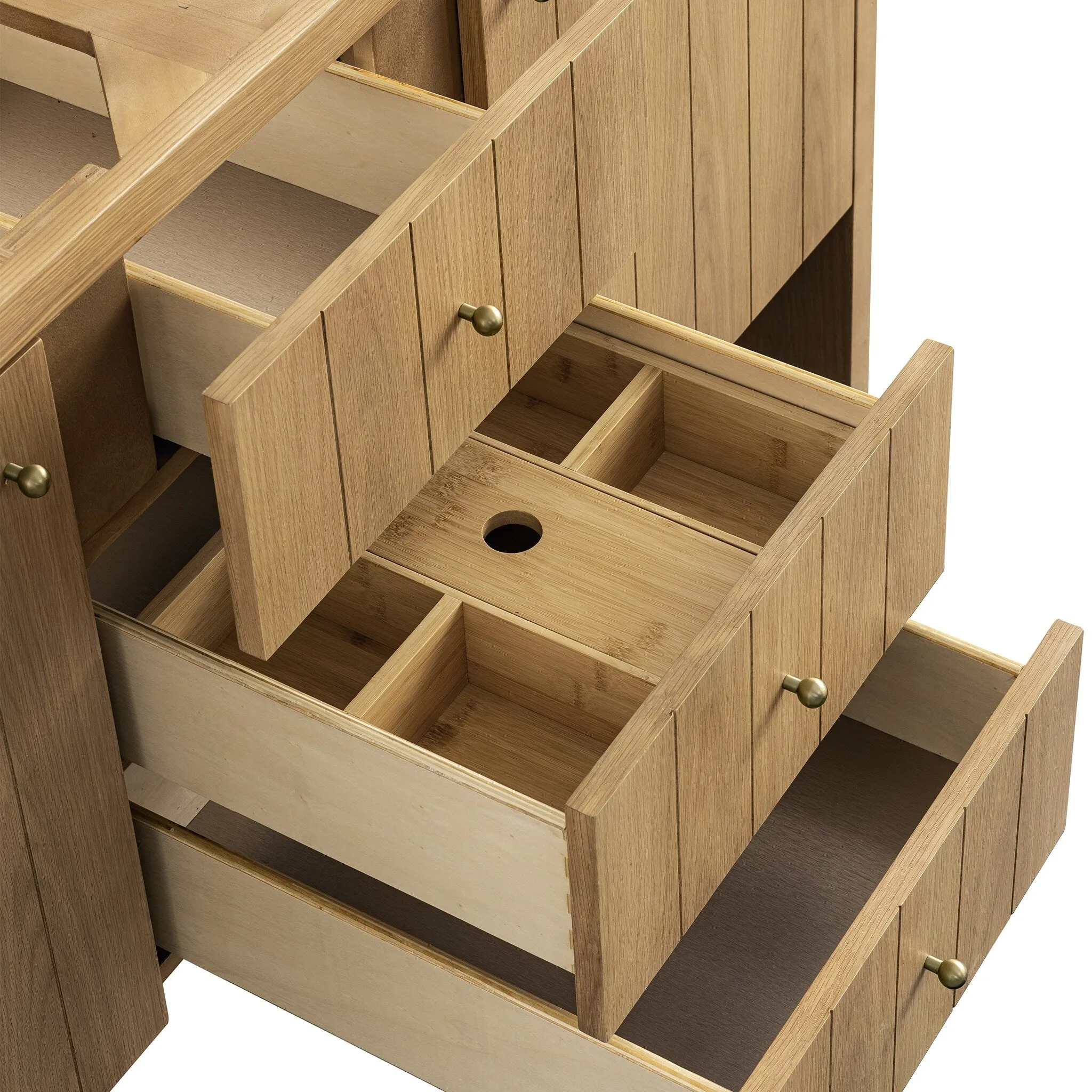 Laurent 60 Double Vanity. Light Natural Oak - 60D