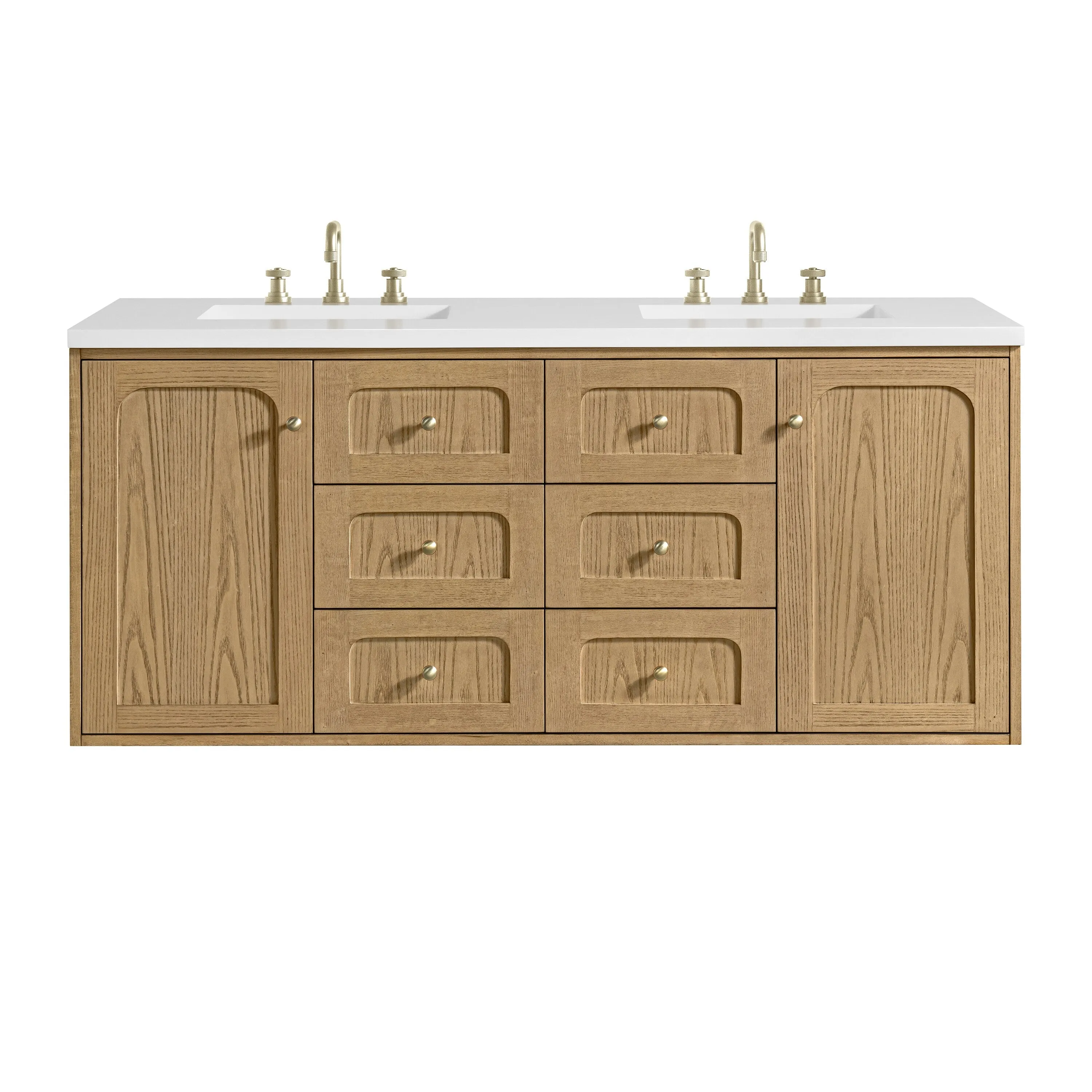 Laurent 60 Double Vanity. Light Natural Oak - 60D