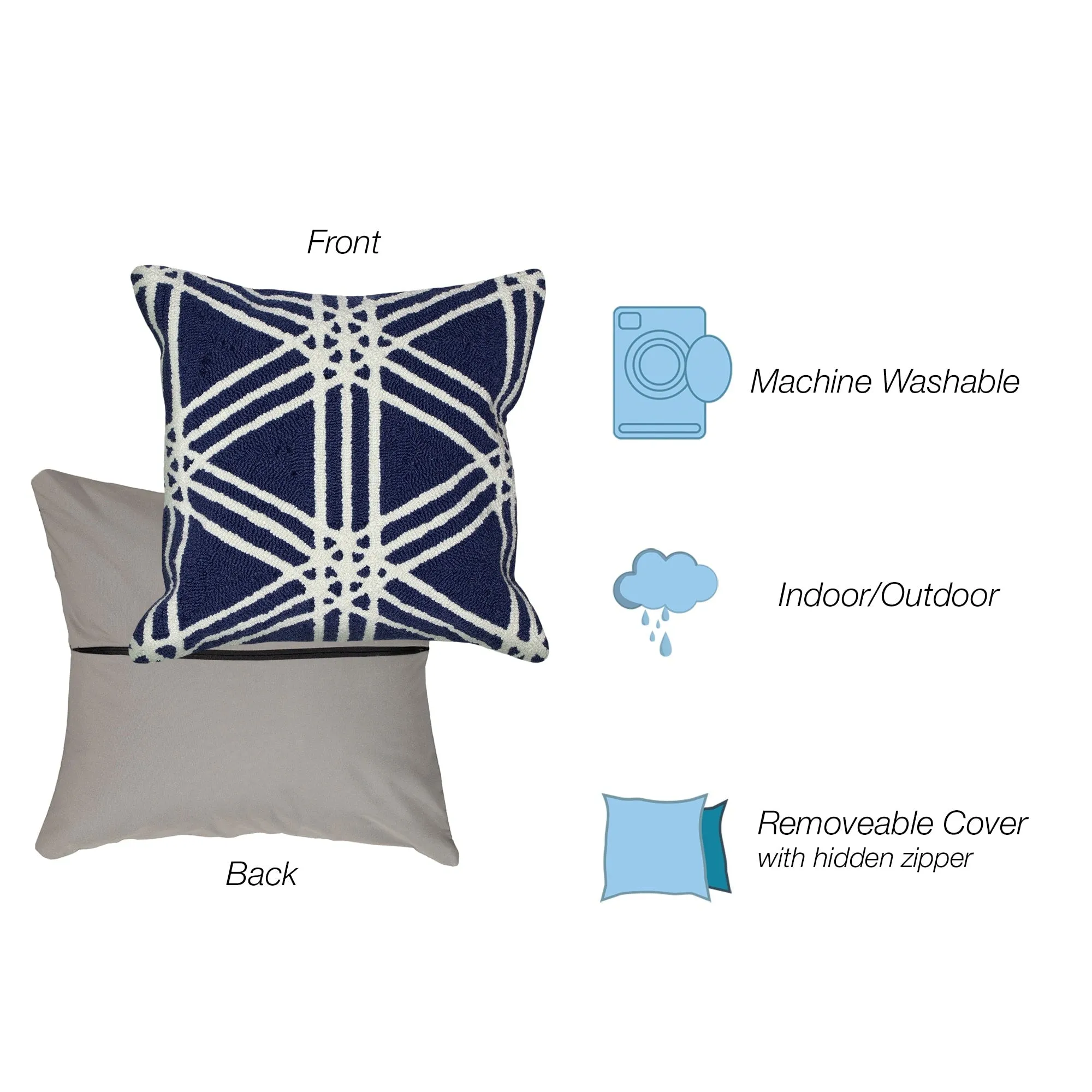 Liora Manne Frontporch Hex Indoor/Outdoor Pillow