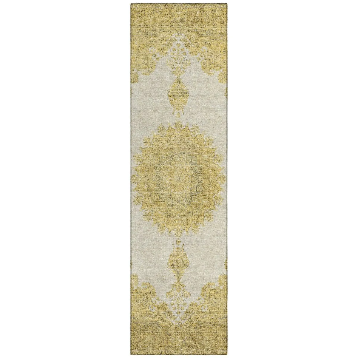 Machine Washable Indoor/ Outdoor Vintage Traditional Chantille Rug
