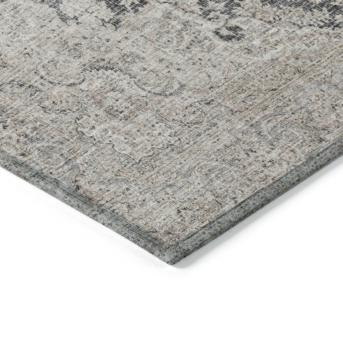 Machine Washable Indoor/ Outdoor Vintage Traditional Chantille Rug