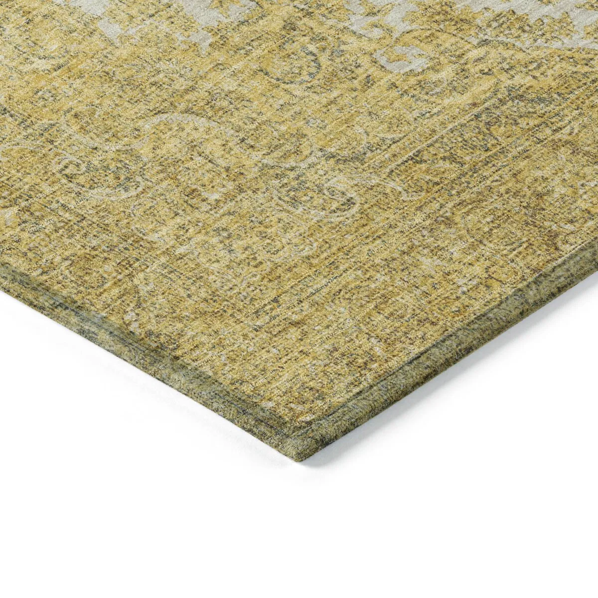 Machine Washable Indoor/ Outdoor Vintage Traditional Chantille Rug