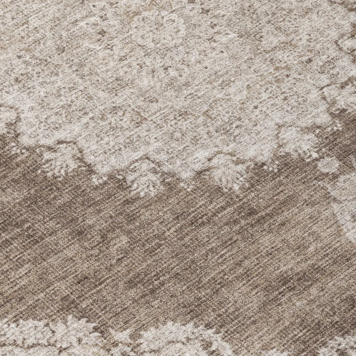 Machine Washable Indoor/ Outdoor Vintage Traditional Chantille Rug