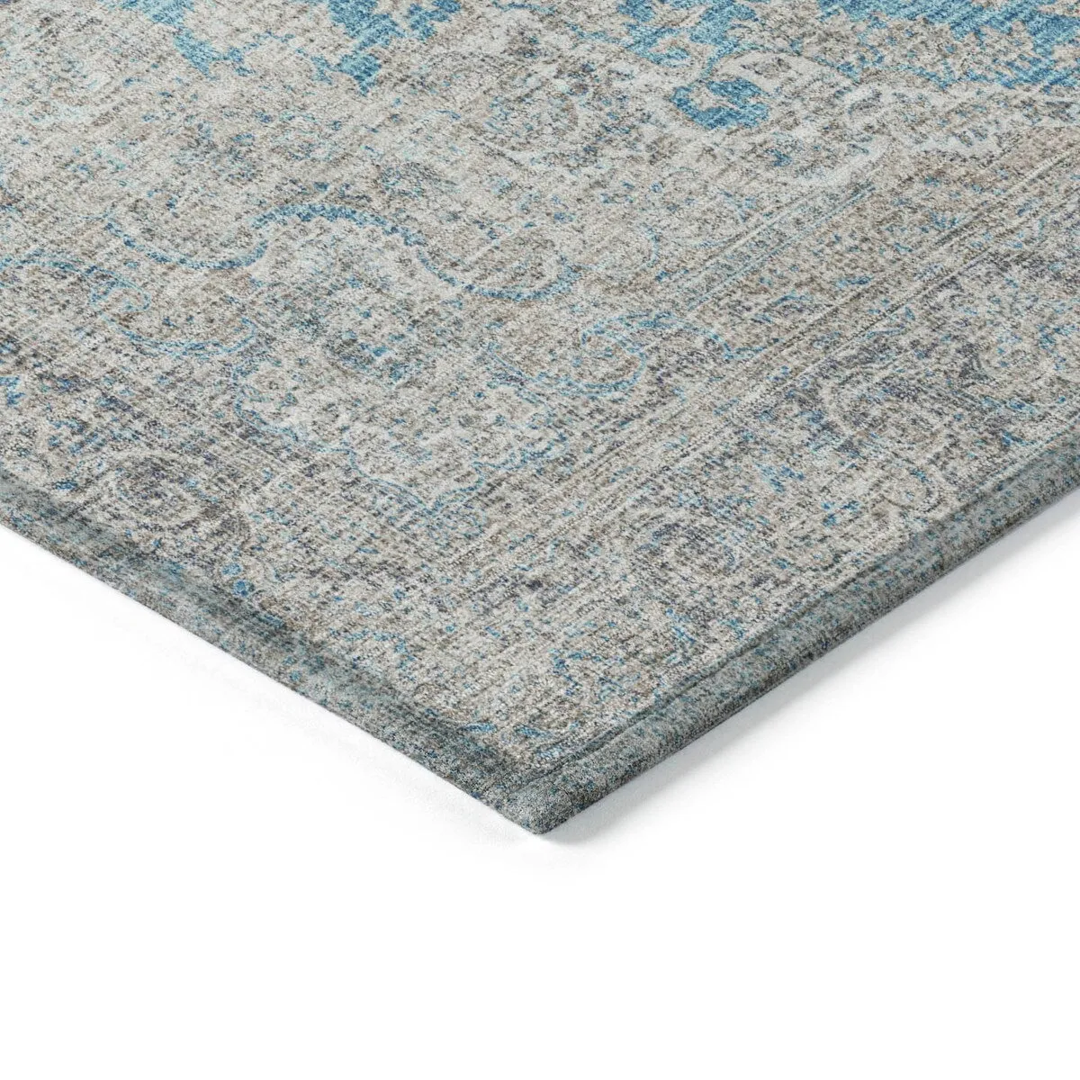 Machine Washable Indoor/ Outdoor Vintage Traditional Chantille Rug