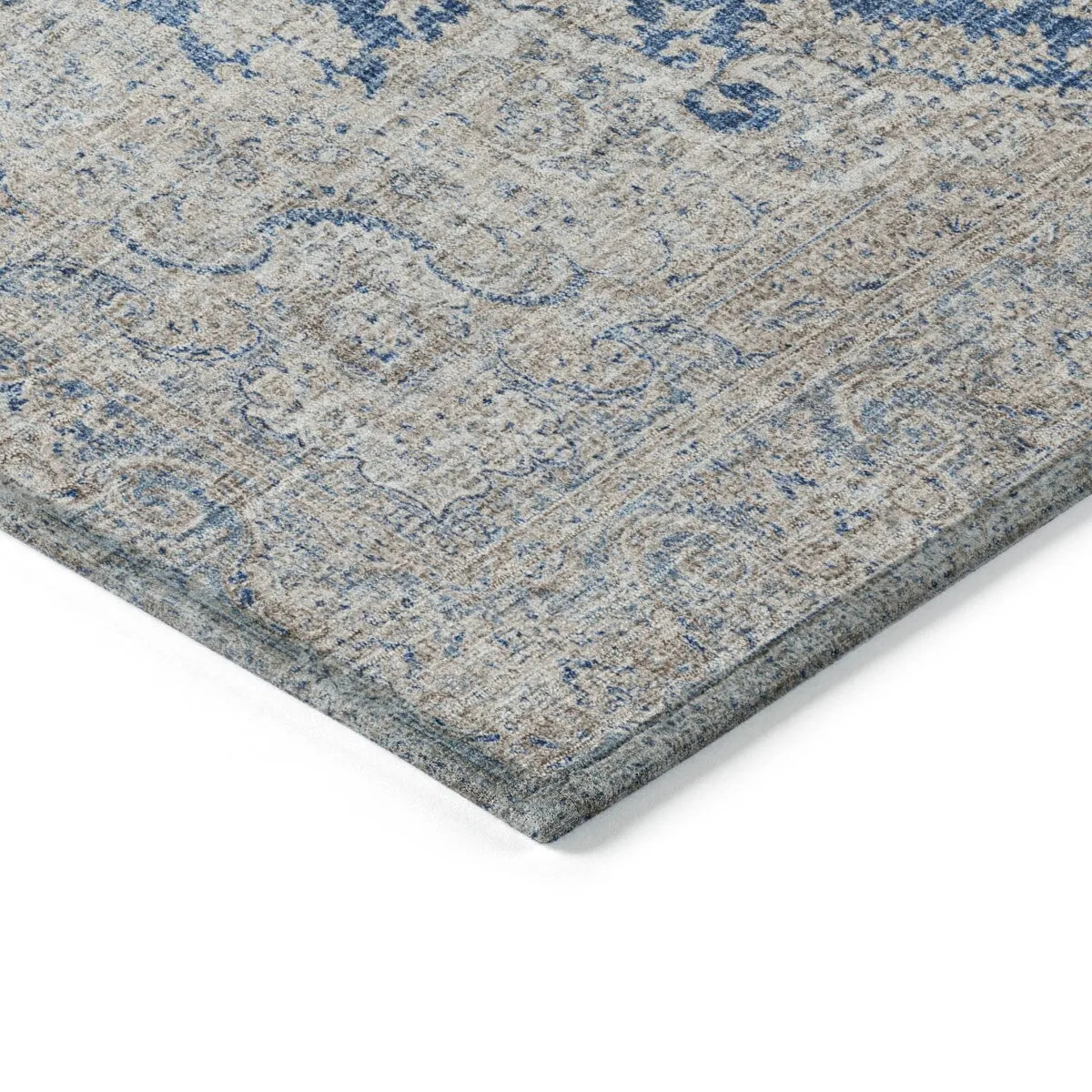 Machine Washable Indoor/ Outdoor Vintage Traditional Chantille Rug