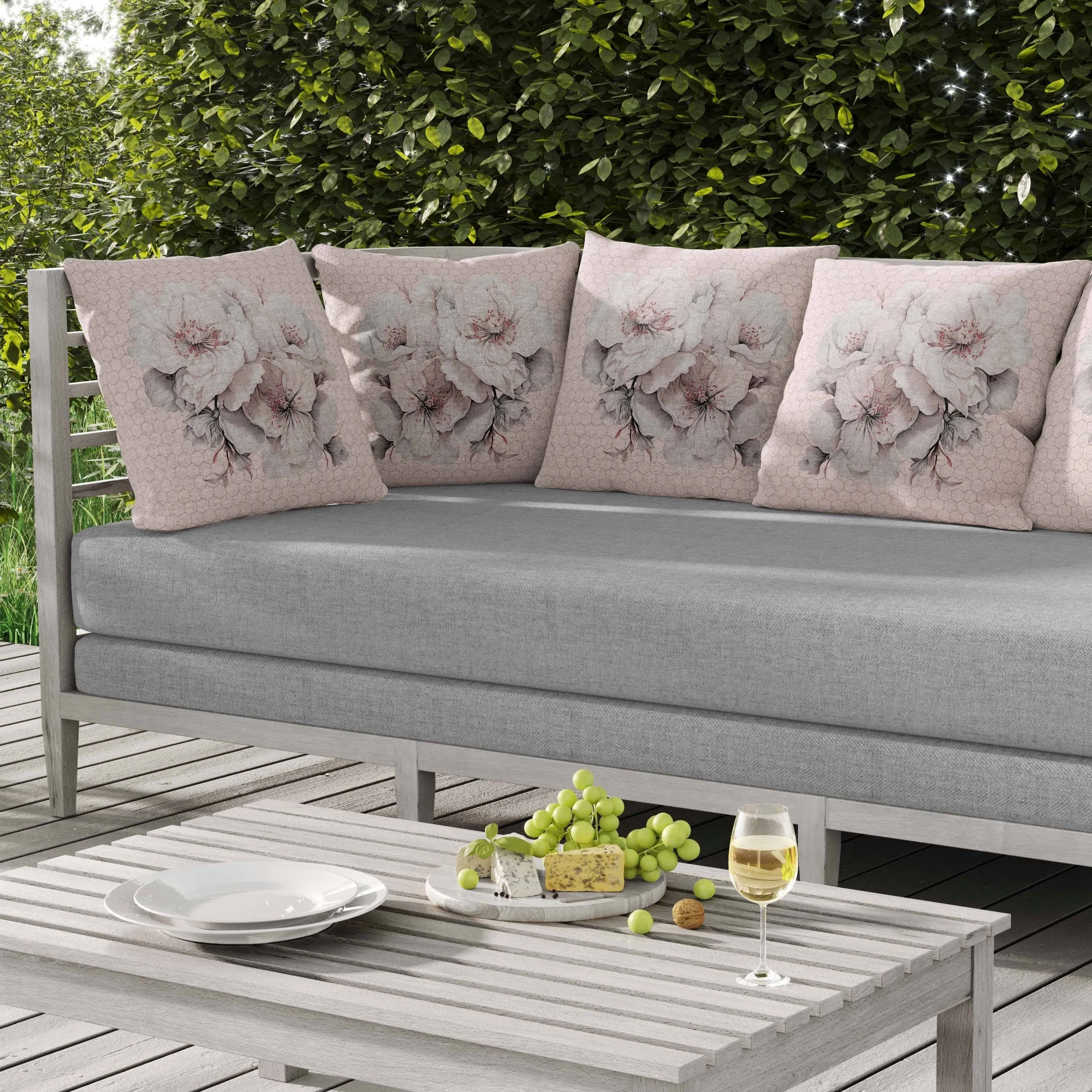 Magnolia Majesty Indoor/Outdoor Reversible Throw Pillow Pink