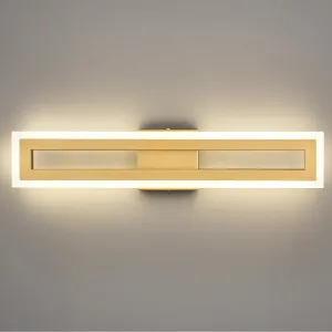 Manarola Modern LED Bathroom Vanity Light Brass Wall Sconce . Vanity Light