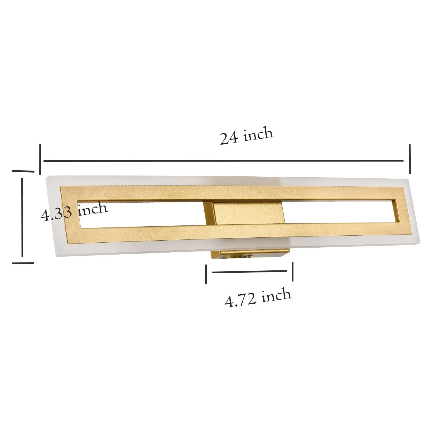 Manarola Modern LED Bathroom Vanity Light Brass Wall Sconce . Vanity Light