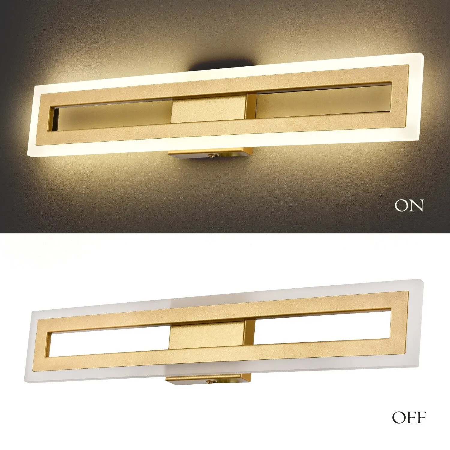 Manarola Modern LED Bathroom Vanity Light Brass Wall Sconce . Vanity Light