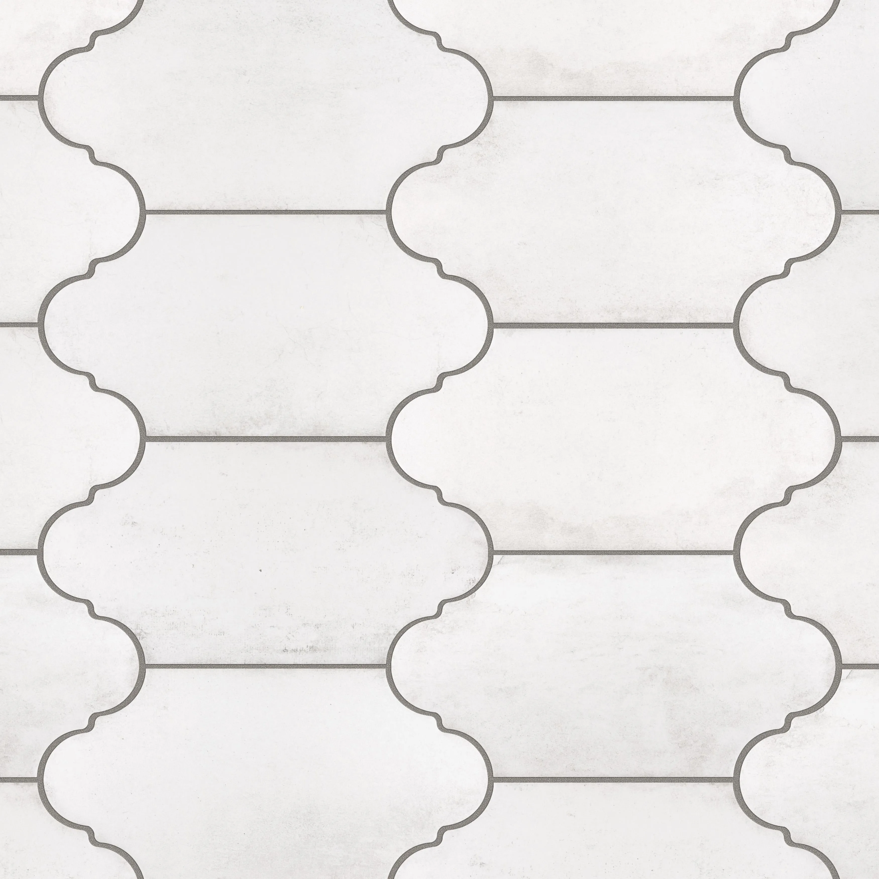 Merola Tile Alhama Provenzal White 6-1/4 x 12-3/4 Porcelain Floor and Wall Tile