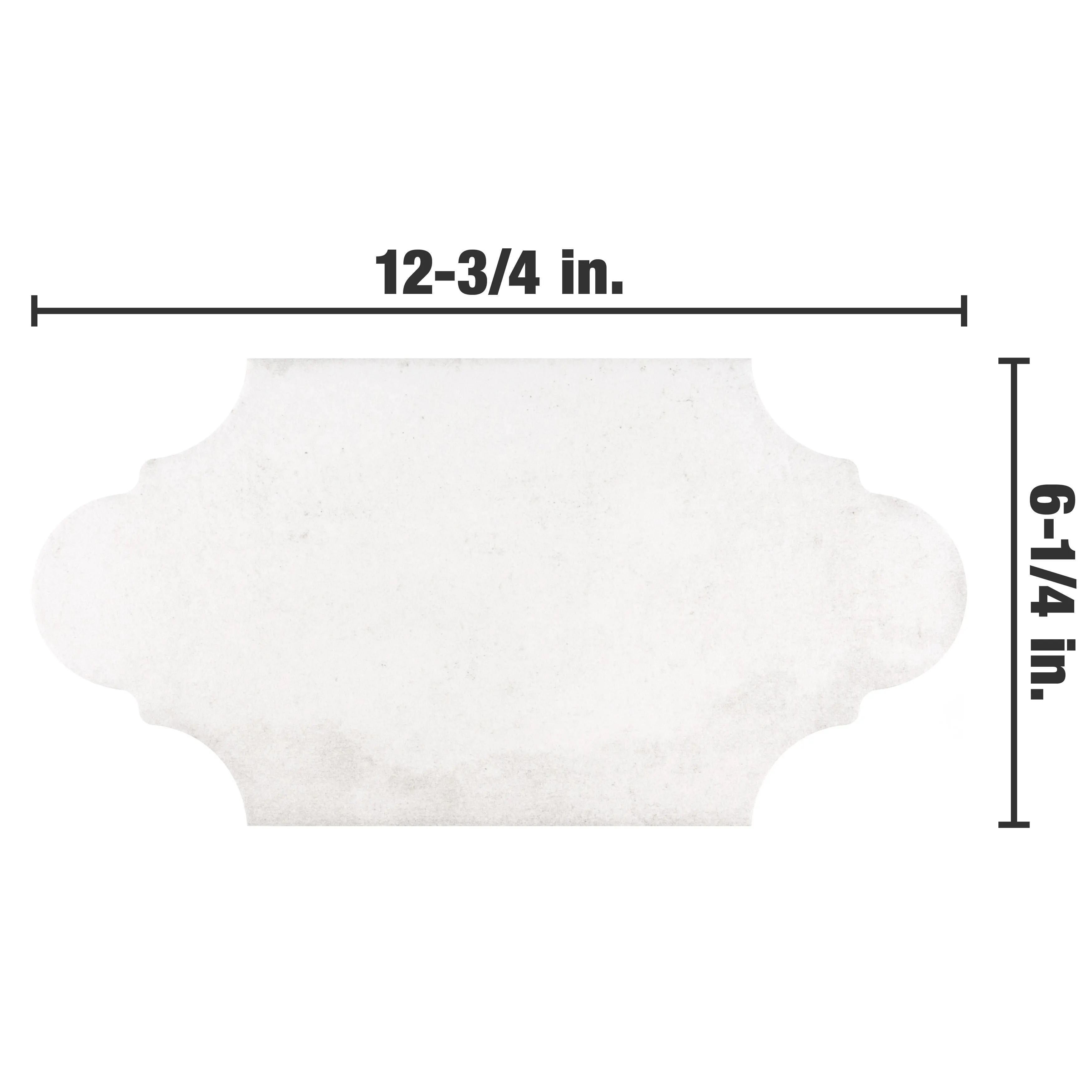 Merola Tile Alhama Provenzal White 6-1/4 x 12-3/4 Porcelain Floor and Wall Tile