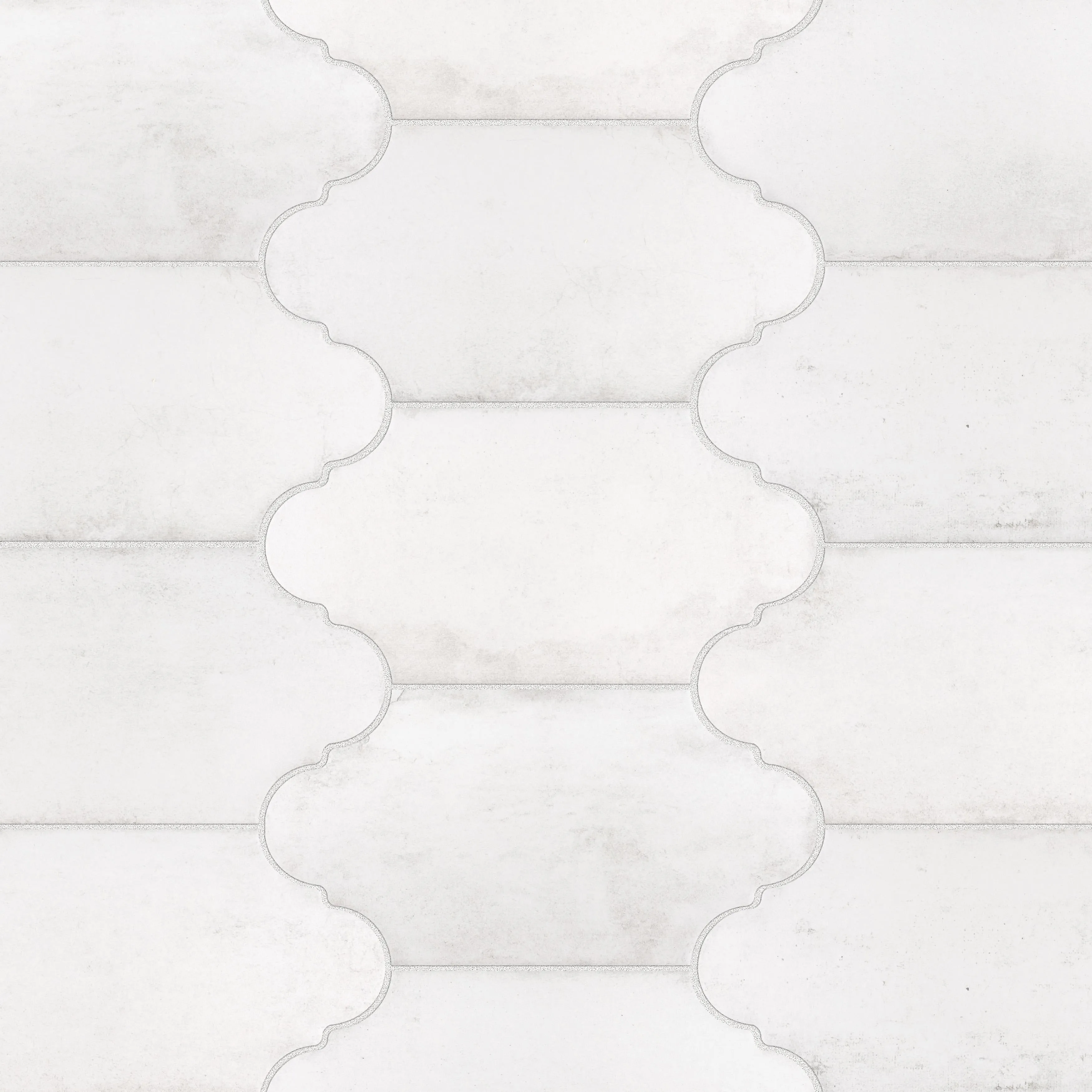 Merola Tile Alhama Provenzal White 6-1/4 x 12-3/4 Porcelain Floor and Wall Tile