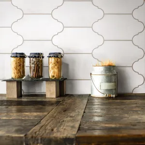 Merola Tile Alhama Provenzal White 6-1/4 x 12-3/4 Porcelain Floor and Wall Tile