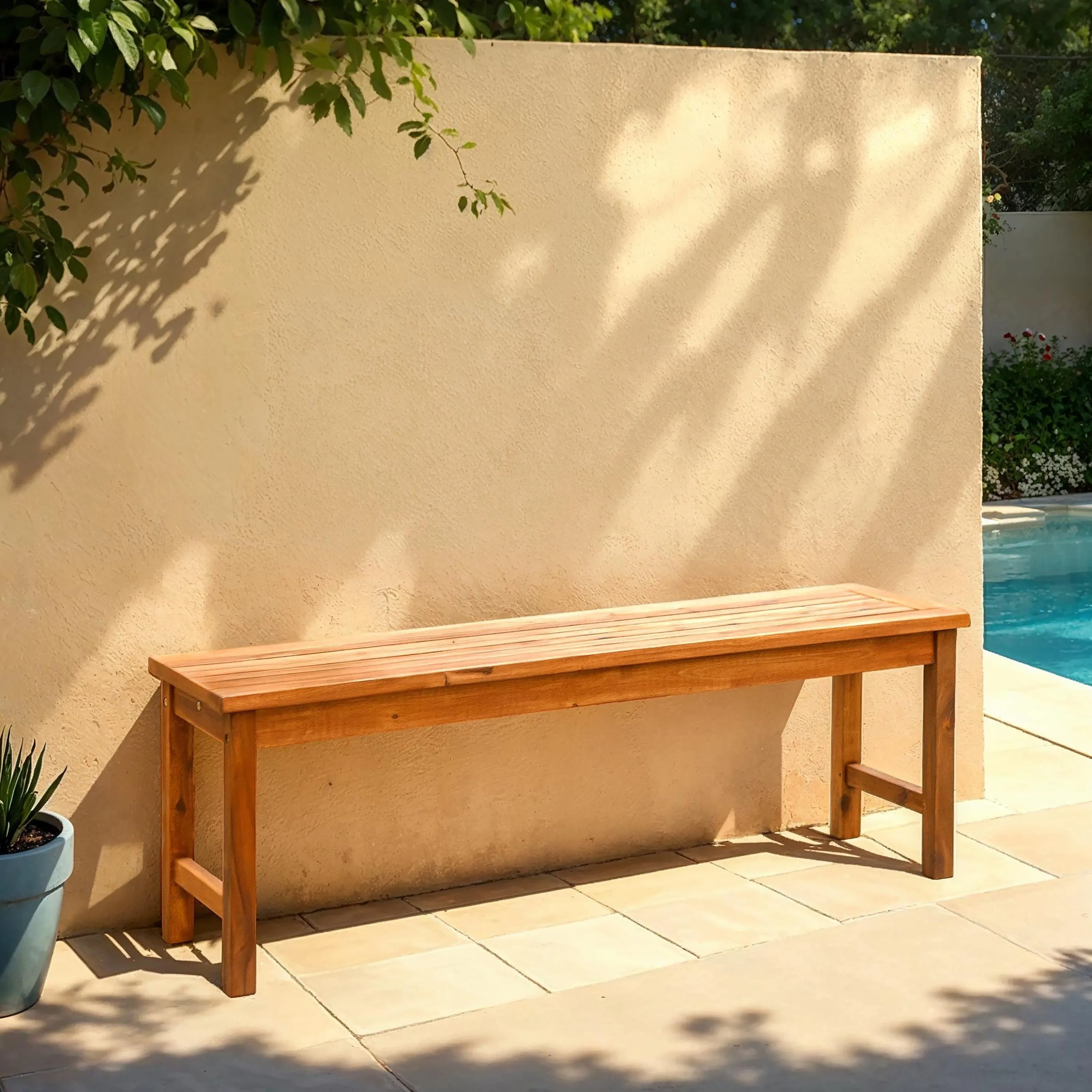 Middlebrook Surfside 53-inch Acacia Wood Outdoor Bench