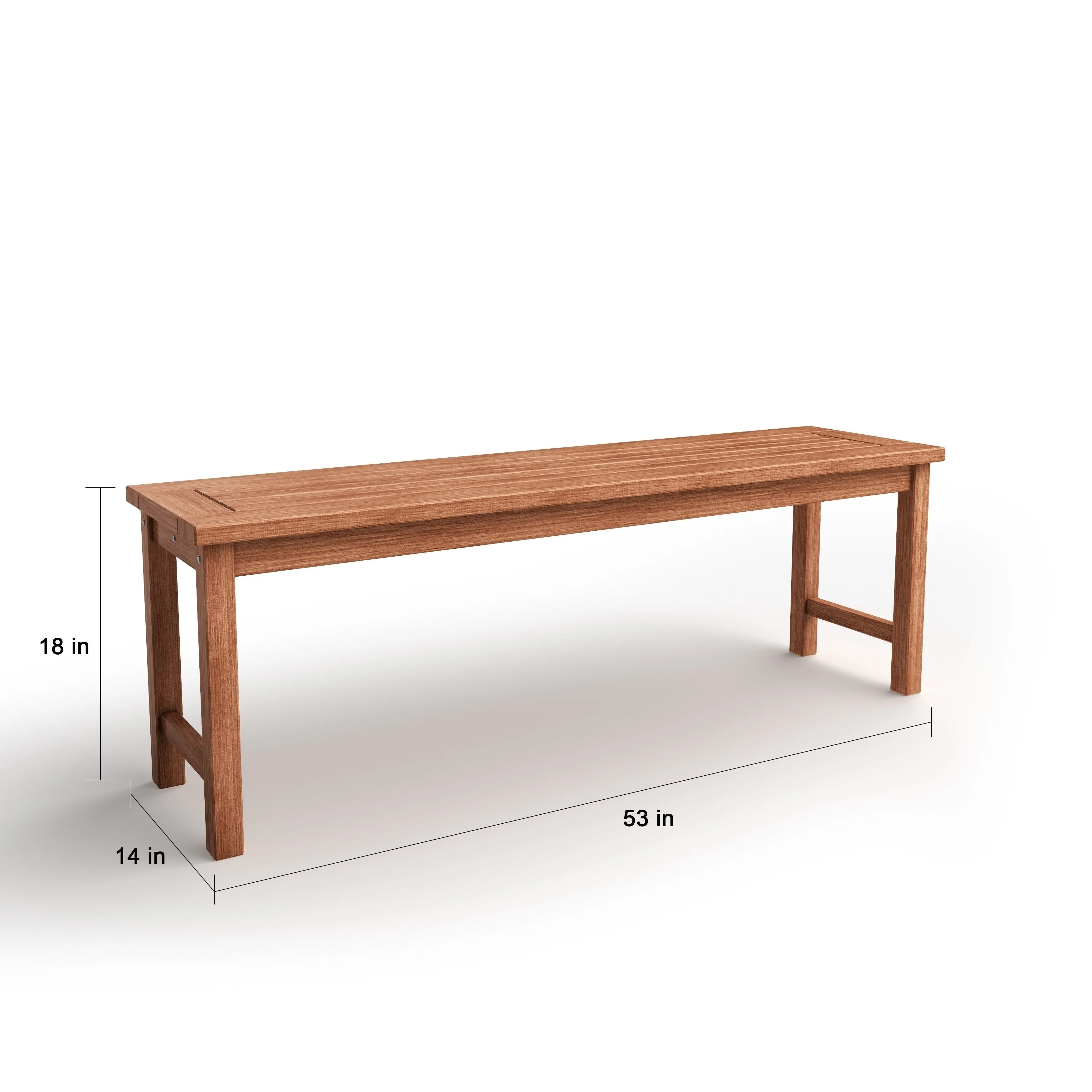 Middlebrook Surfside 53-inch Acacia Wood Outdoor Bench