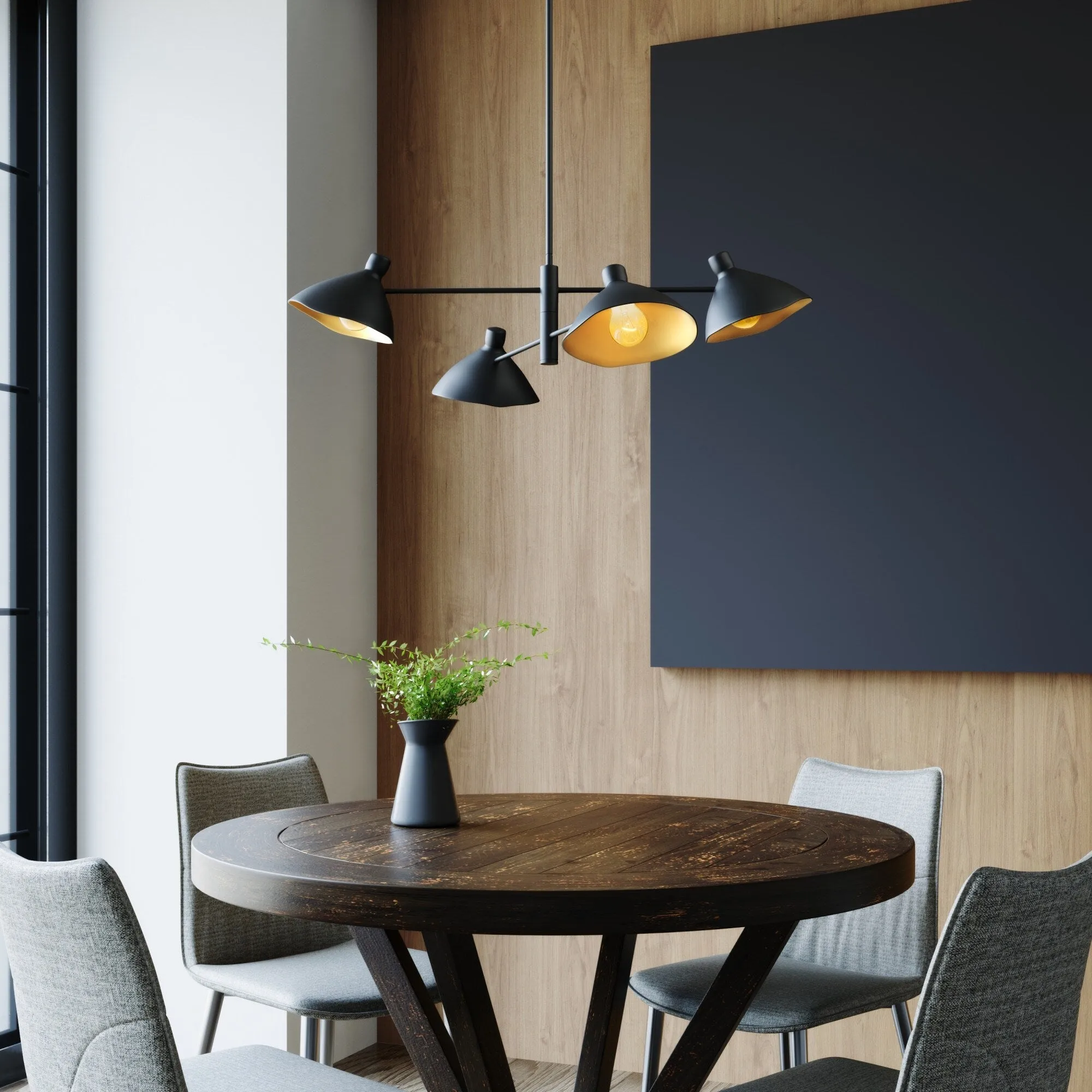 Millennium Lighting 12804 Warhol 4 Light 35 Wide Chandelier