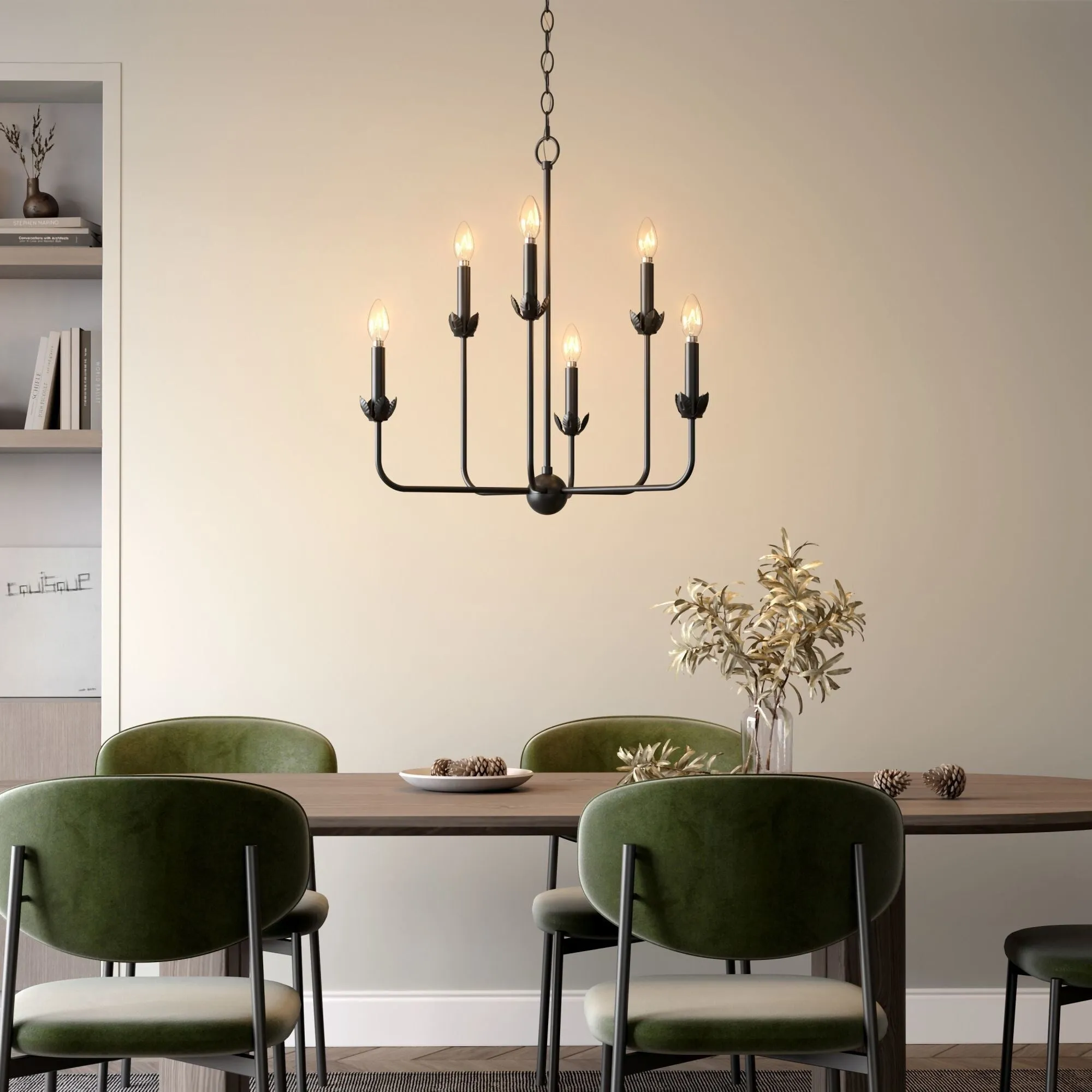 Millennium Lighting 29706 Freesia 6 Light 26 Wide Taper Candle Style