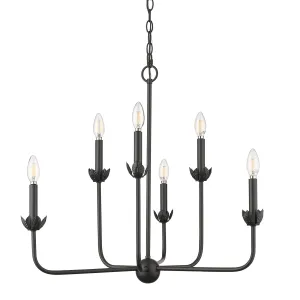 Millennium Lighting 29706 Freesia 6 Light 26 Wide Taper Candle Style