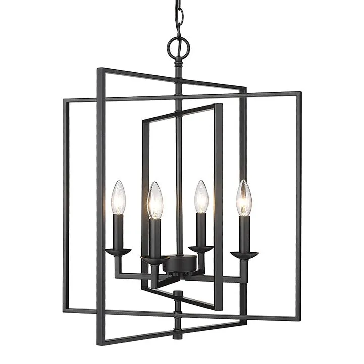 Millennium Lighting 4 Light 20 Wide Geometric Chandelier