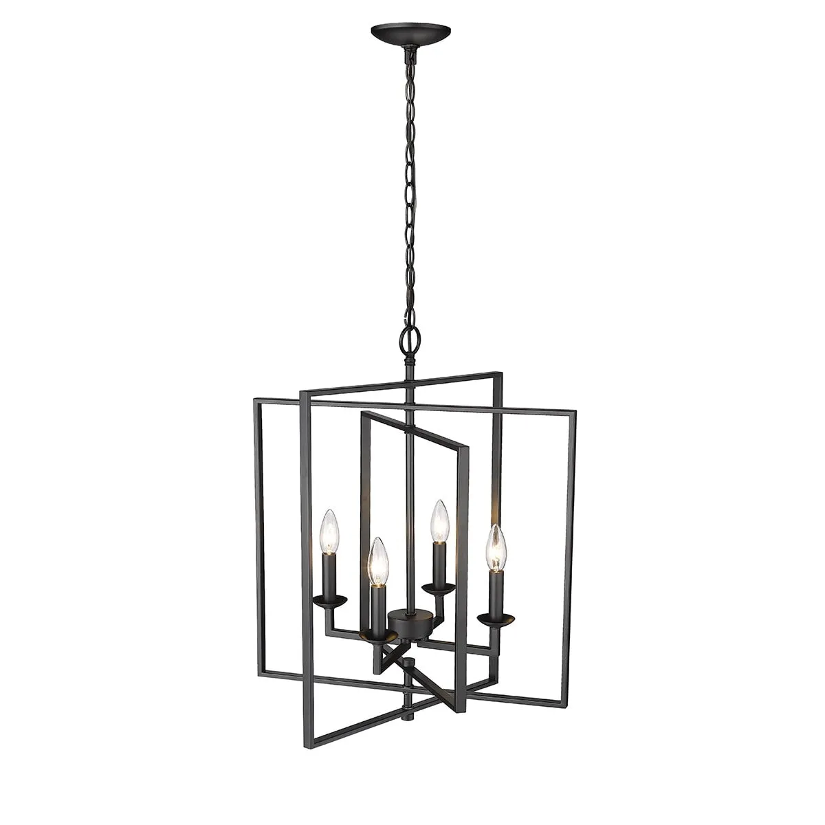Millennium Lighting 4 Light 20 Wide Geometric Chandelier